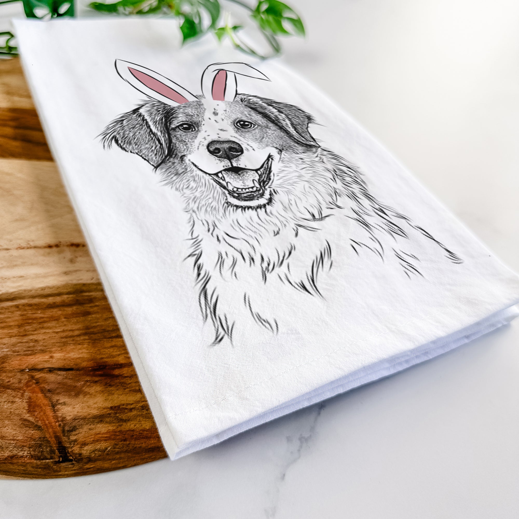 Sophie the Brittany Beagle Mix Tea Towel