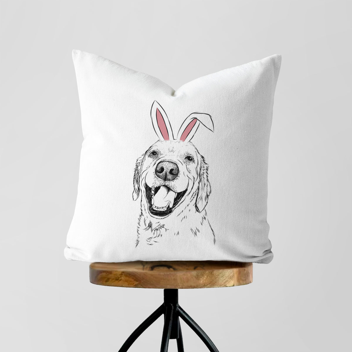 Spanky the Golden Retriever - Throw Pillow Cover