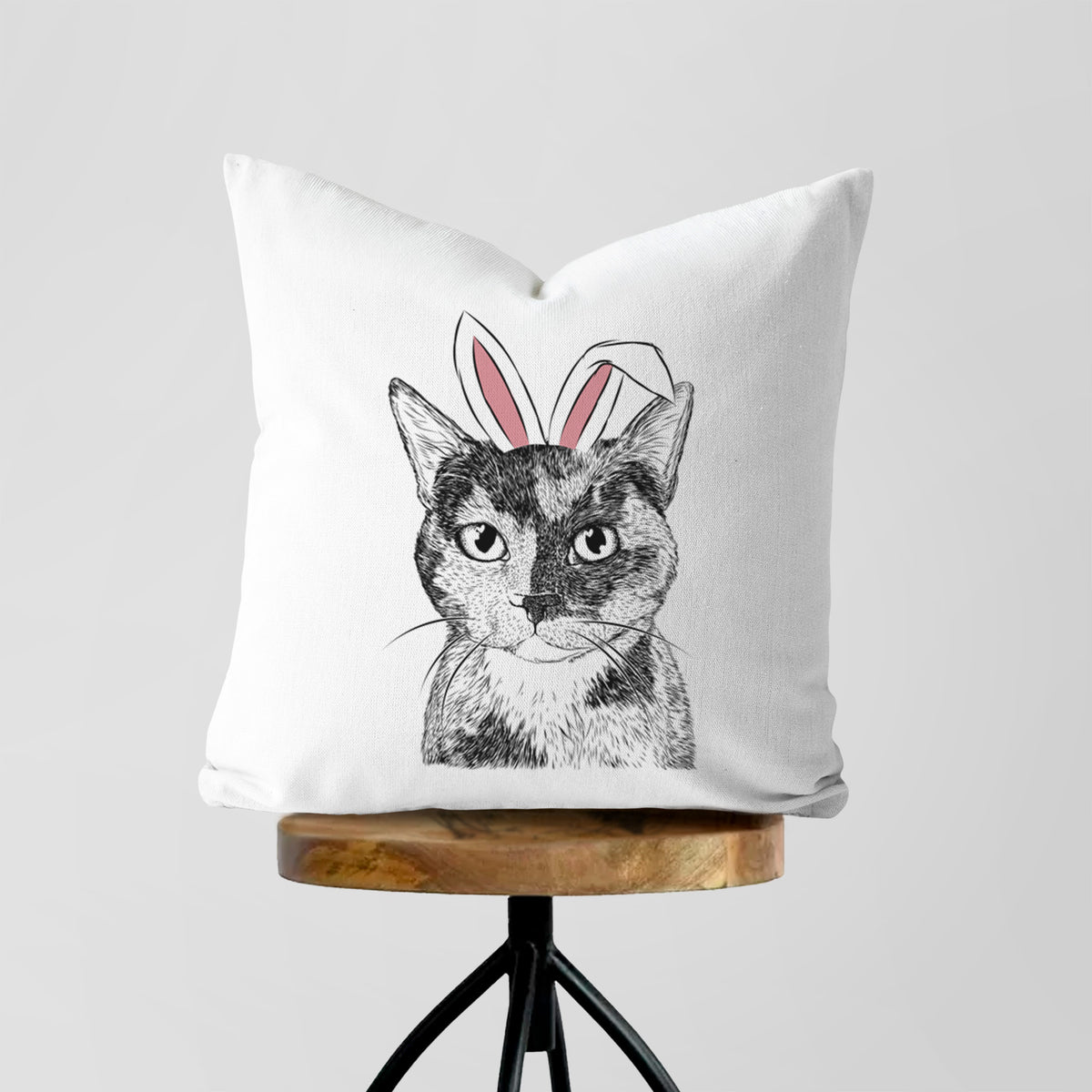 Spooky Kitty the Tortoiseshell Cat - Throw Pillow Cover