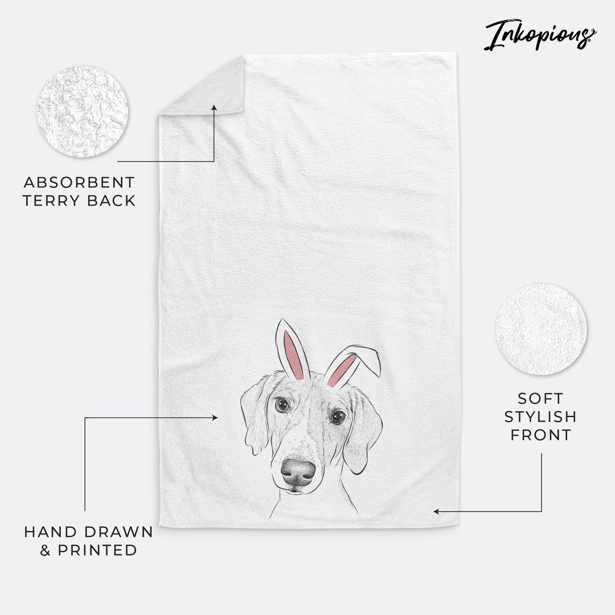 Stanley the Foxhound Decorative Hand Towel