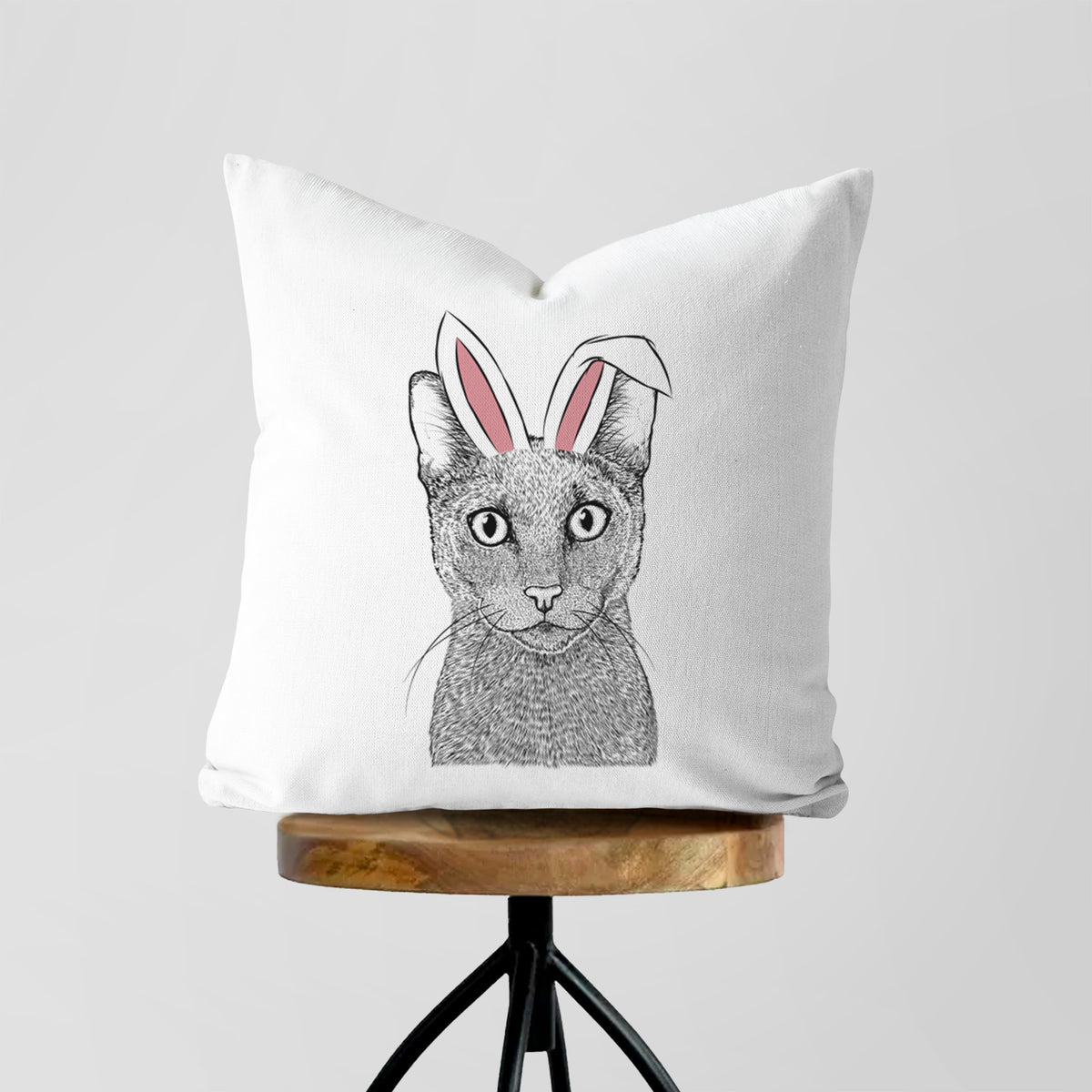 Stanley the Russian Blue Cat - Throw Pillow Cover