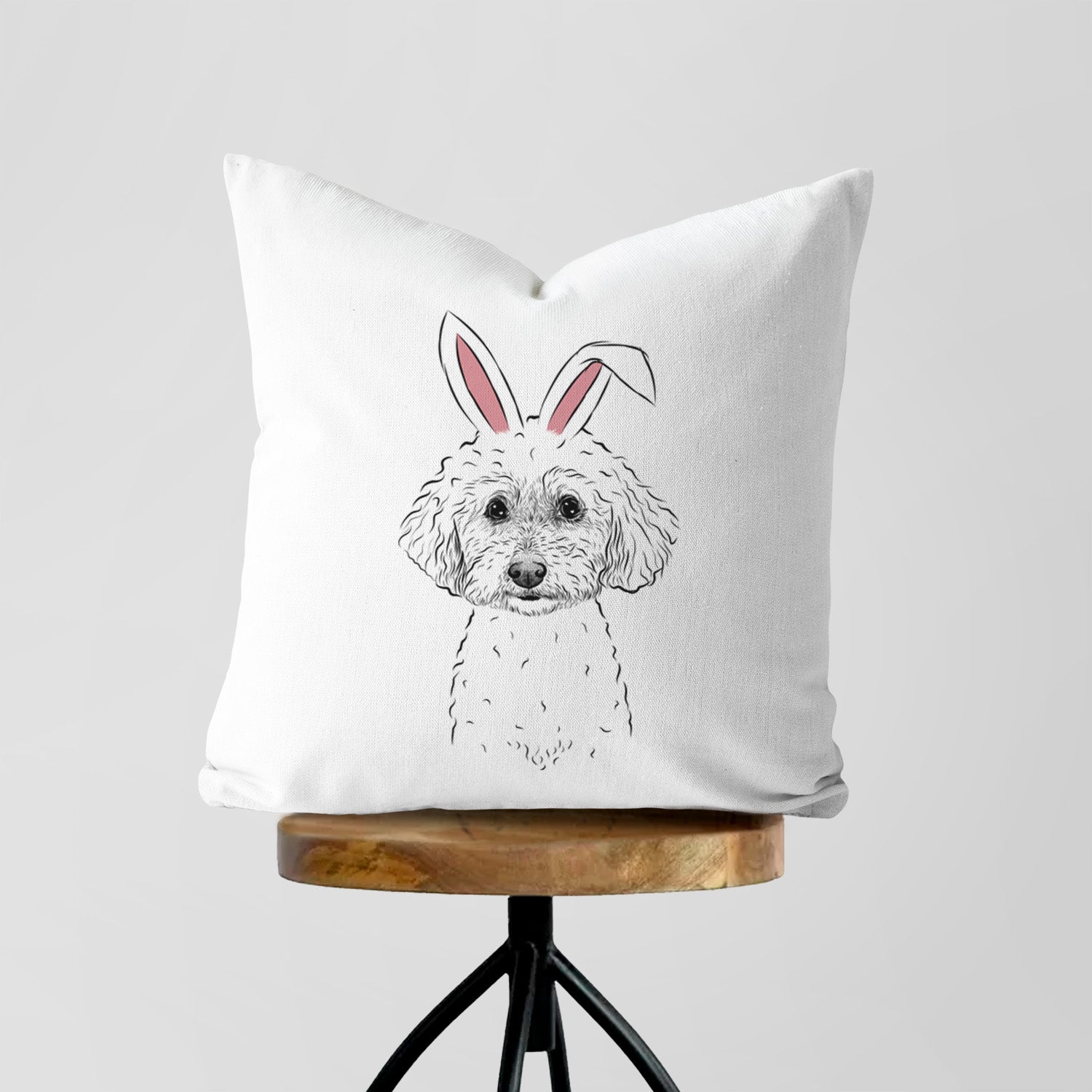 Stitch the Bichonpoo - Throw Pillow Cover