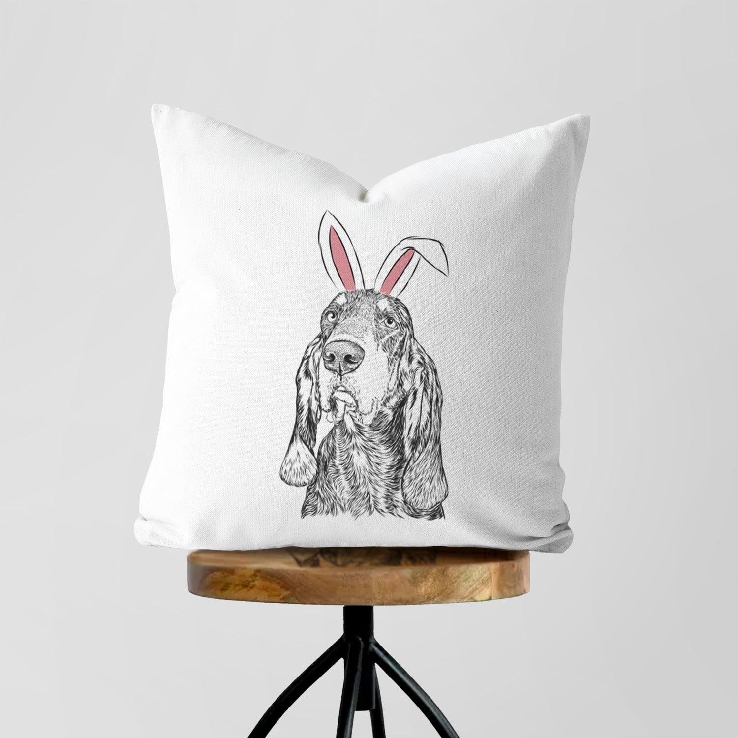 Stu the Black and Tan Coonhound - Throw Pillow Cover