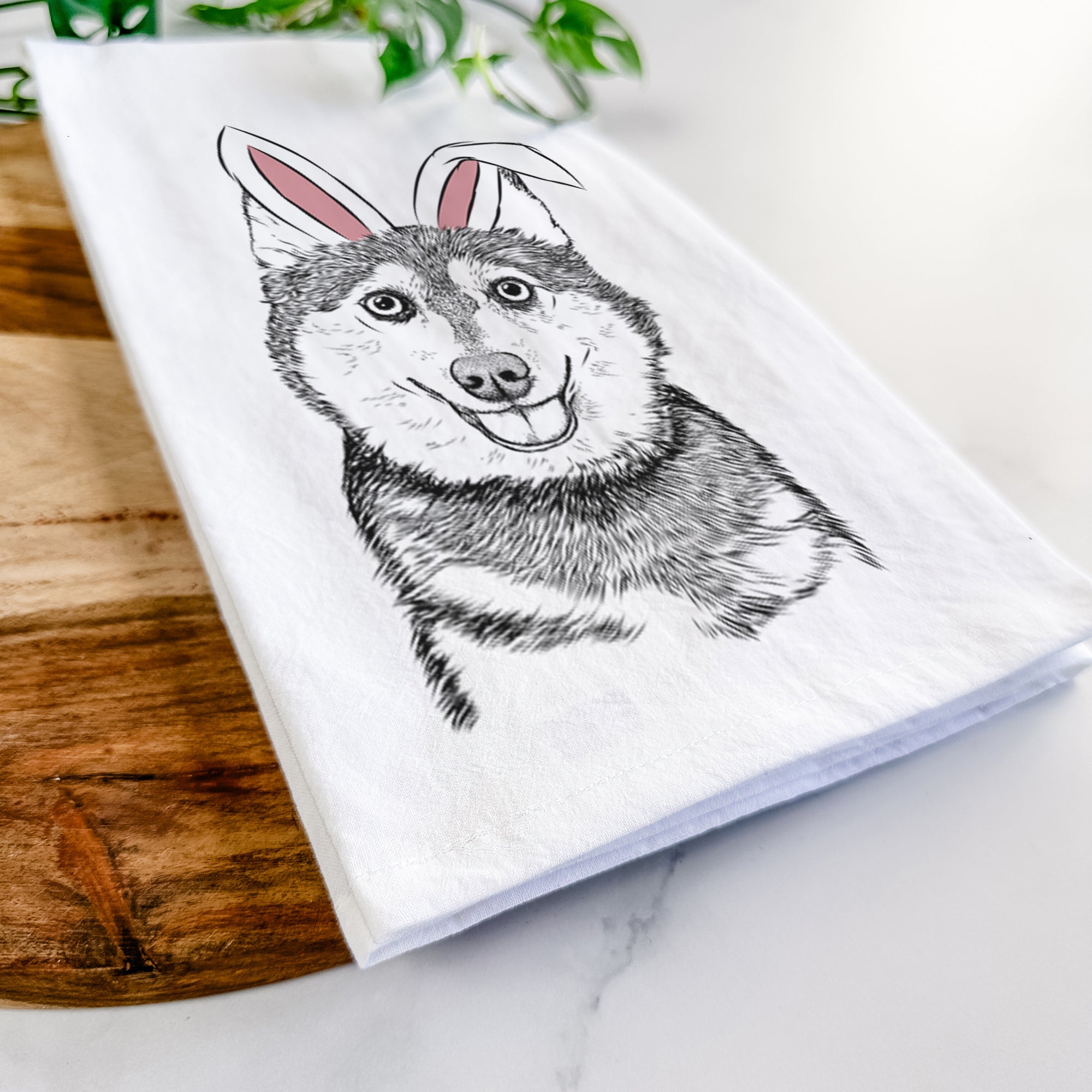 Tellie the Alaskan Klee Kai Tea Towel