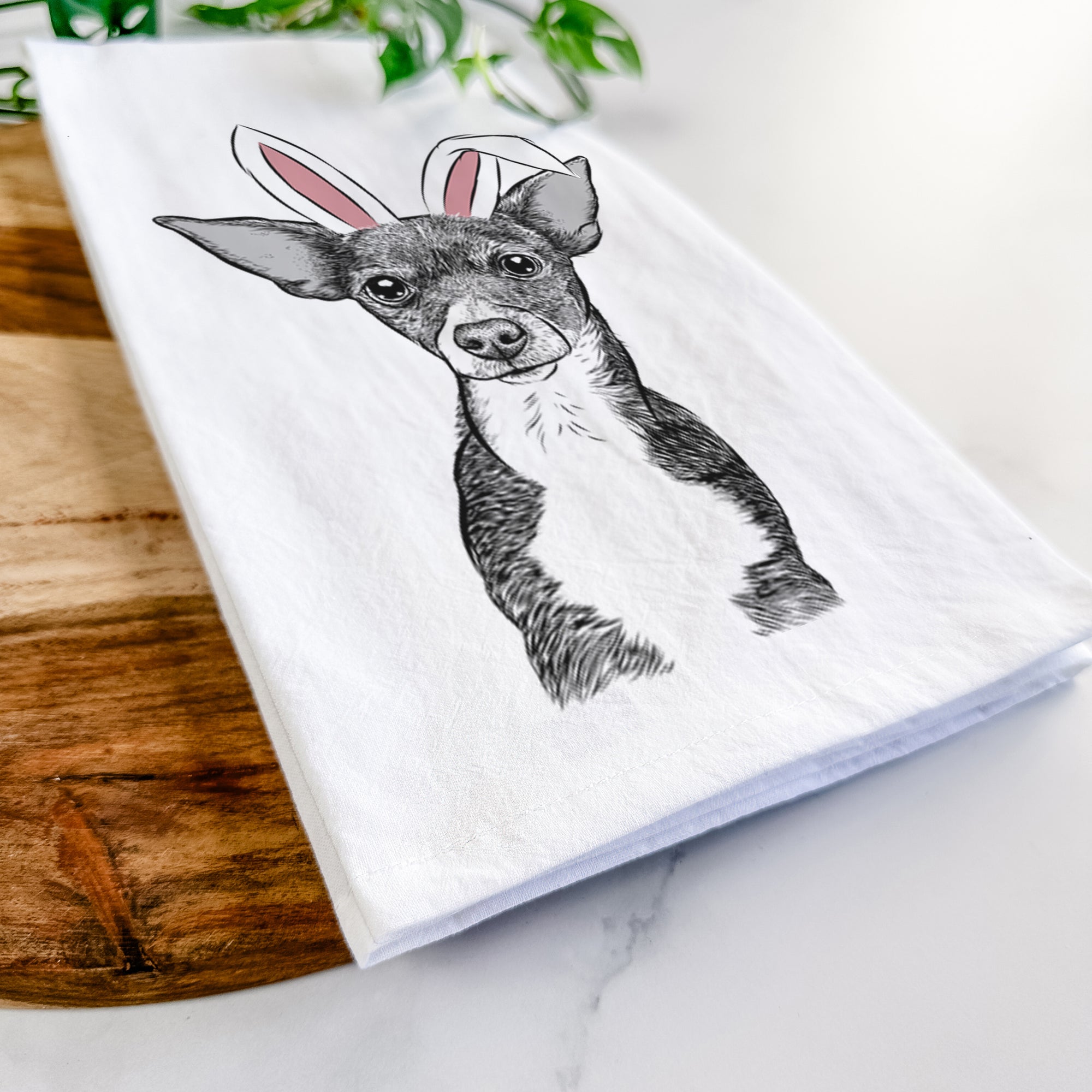 Tiny Archie the Mixed Breed Tea Towel