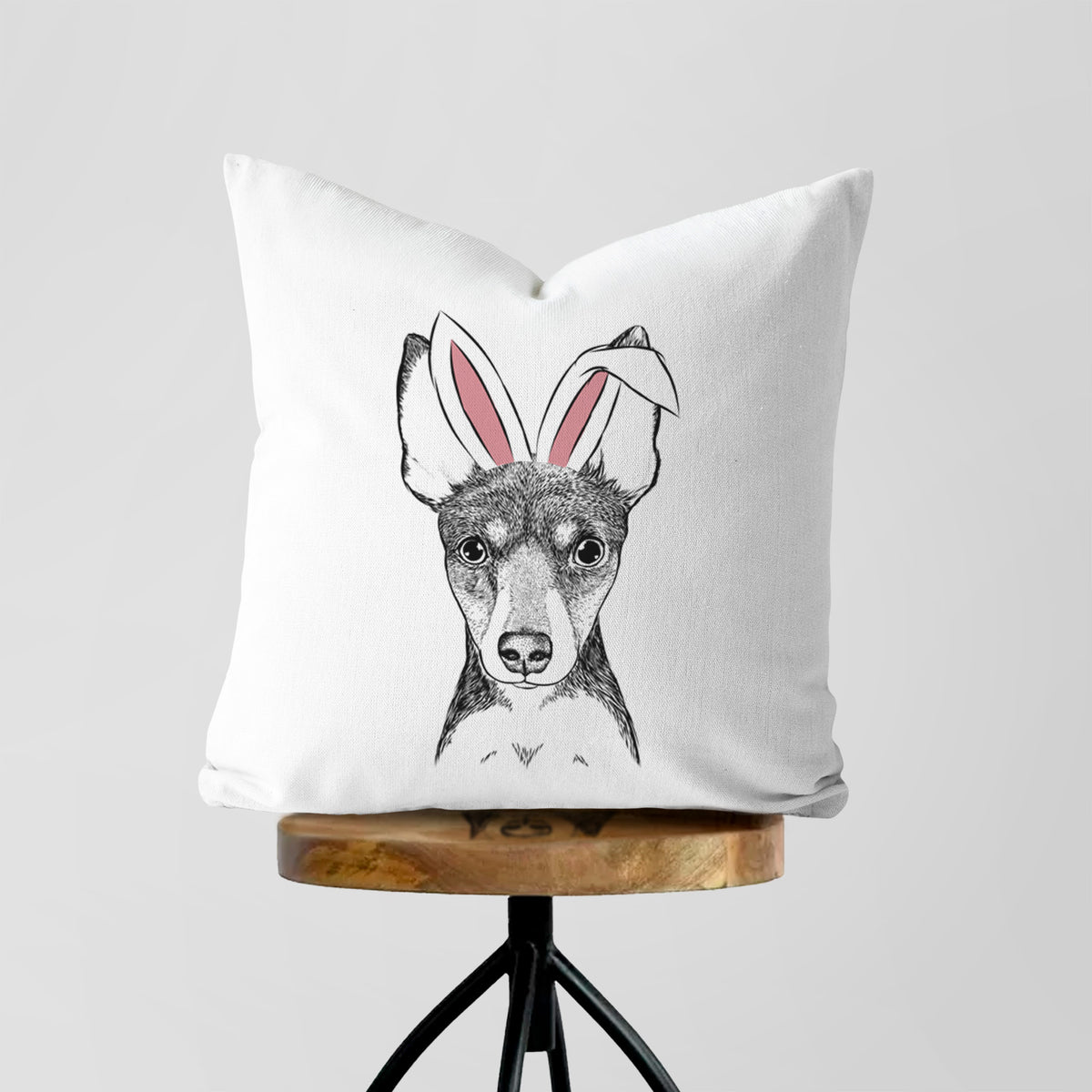 Tiny the Toy Fox Terrier - Throw Pillow Cover