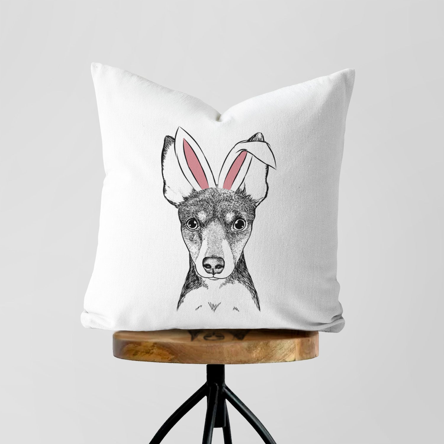 Tiny the Toy Fox Terrier - Throw Pillow Cover