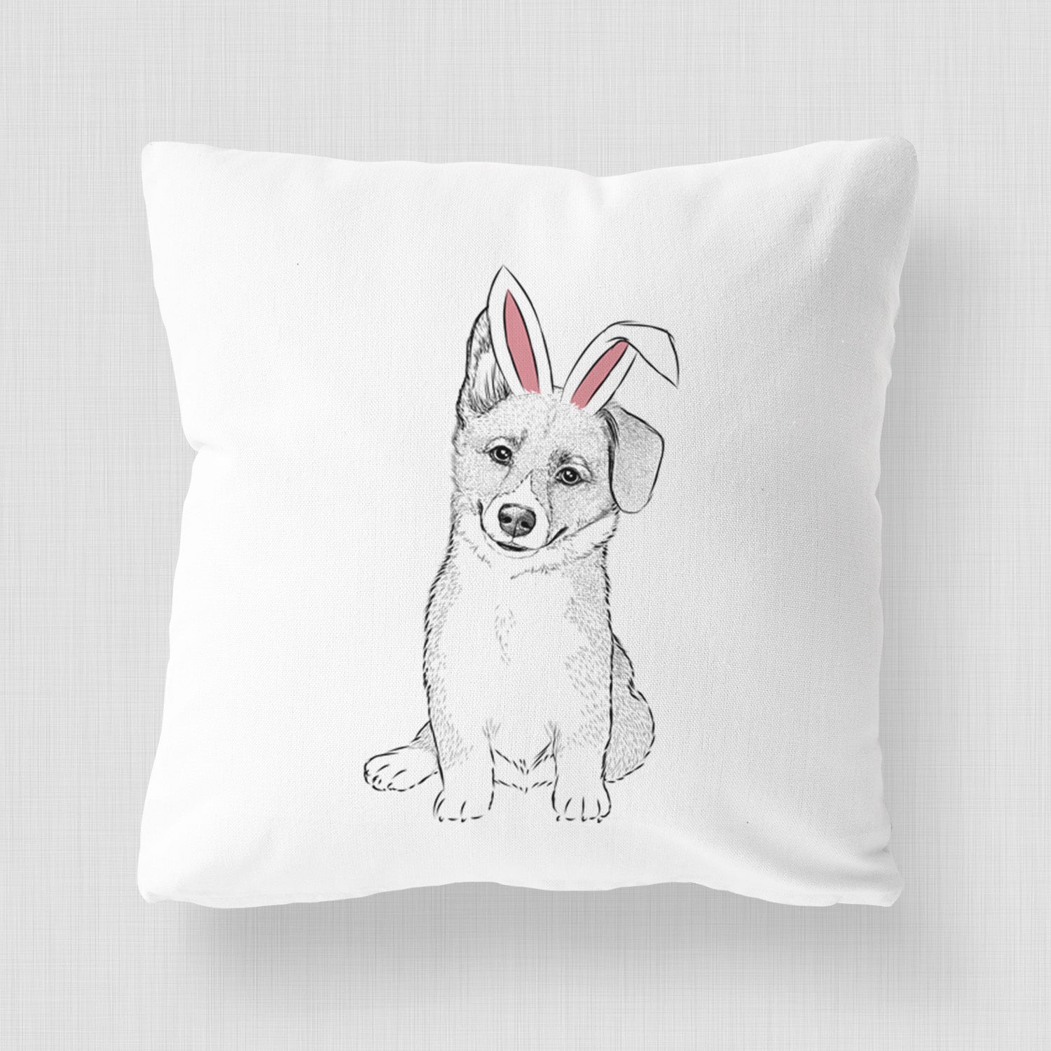 Toby the Corgi Puppy - Throw Pillow Cover