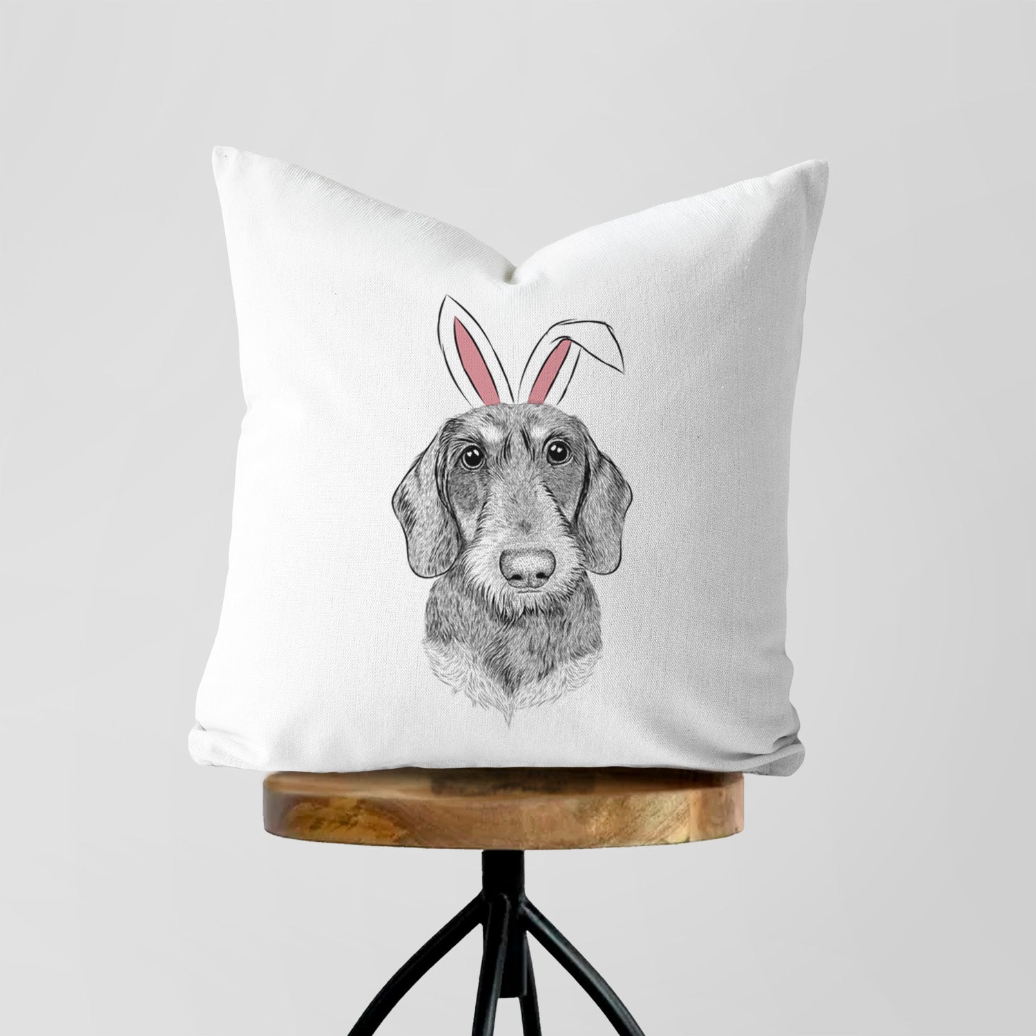 Truman the Wirehaired Dachshund - Throw Pillow Cover