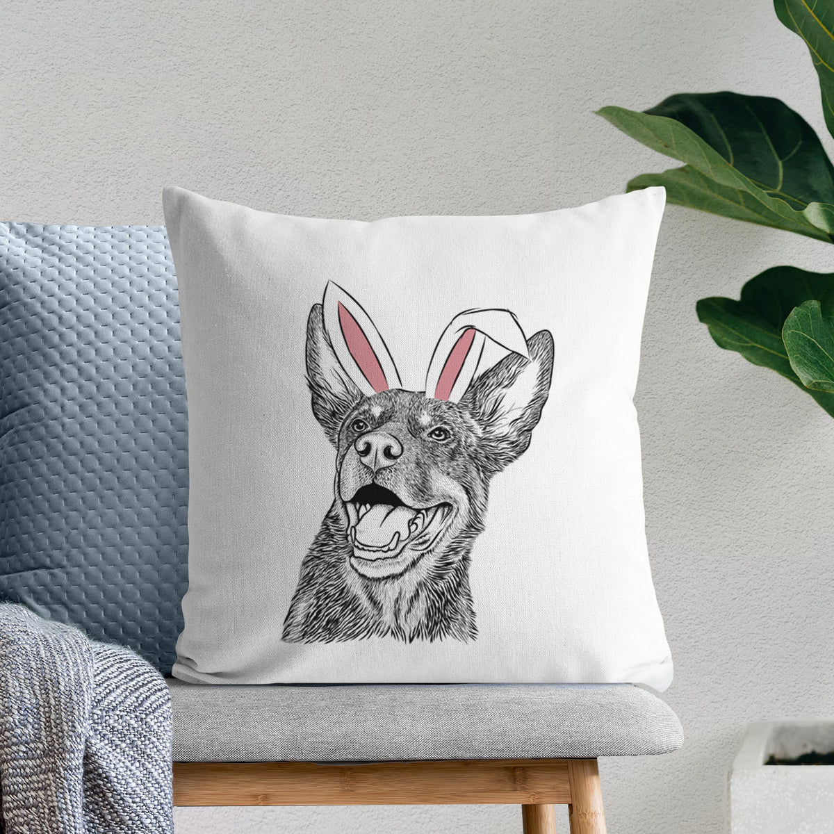 Tucker the Australian Kelpie - Throw Pillow Cover