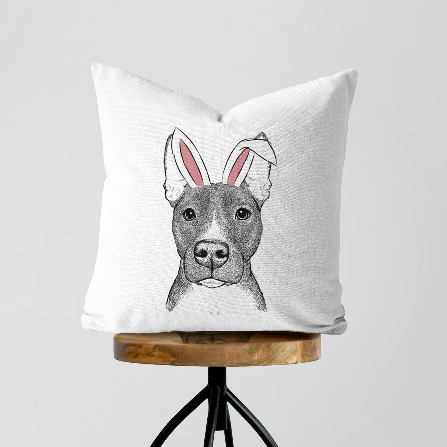 Violet the Pitbull - Throw Pillow Cover