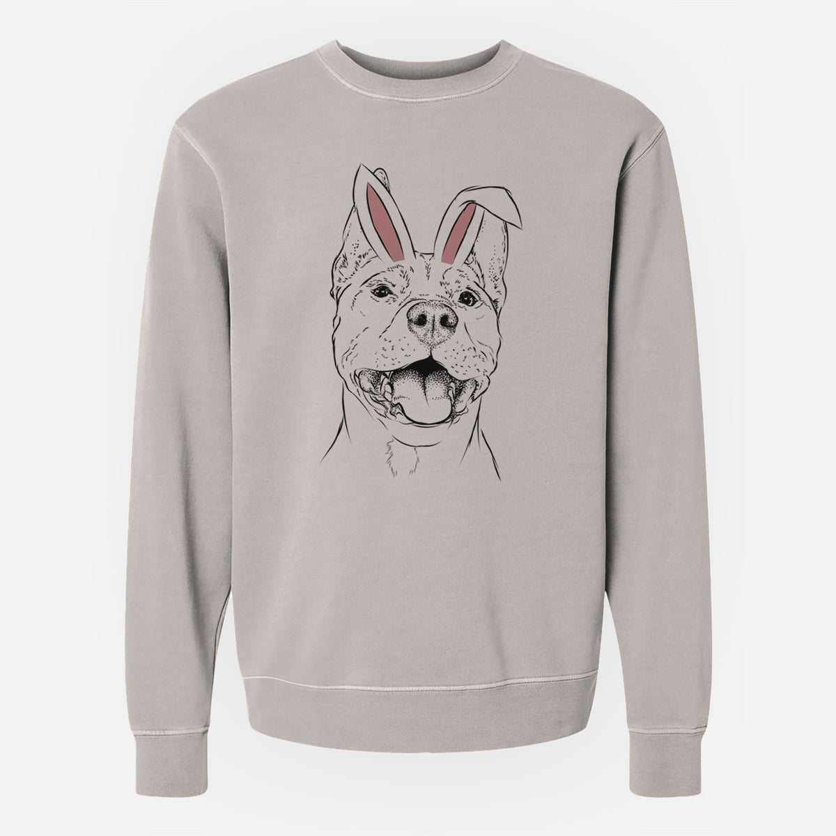 Easter Wally the Pitbull - Unisex Pigment Dyed Crew Sweatshirt
