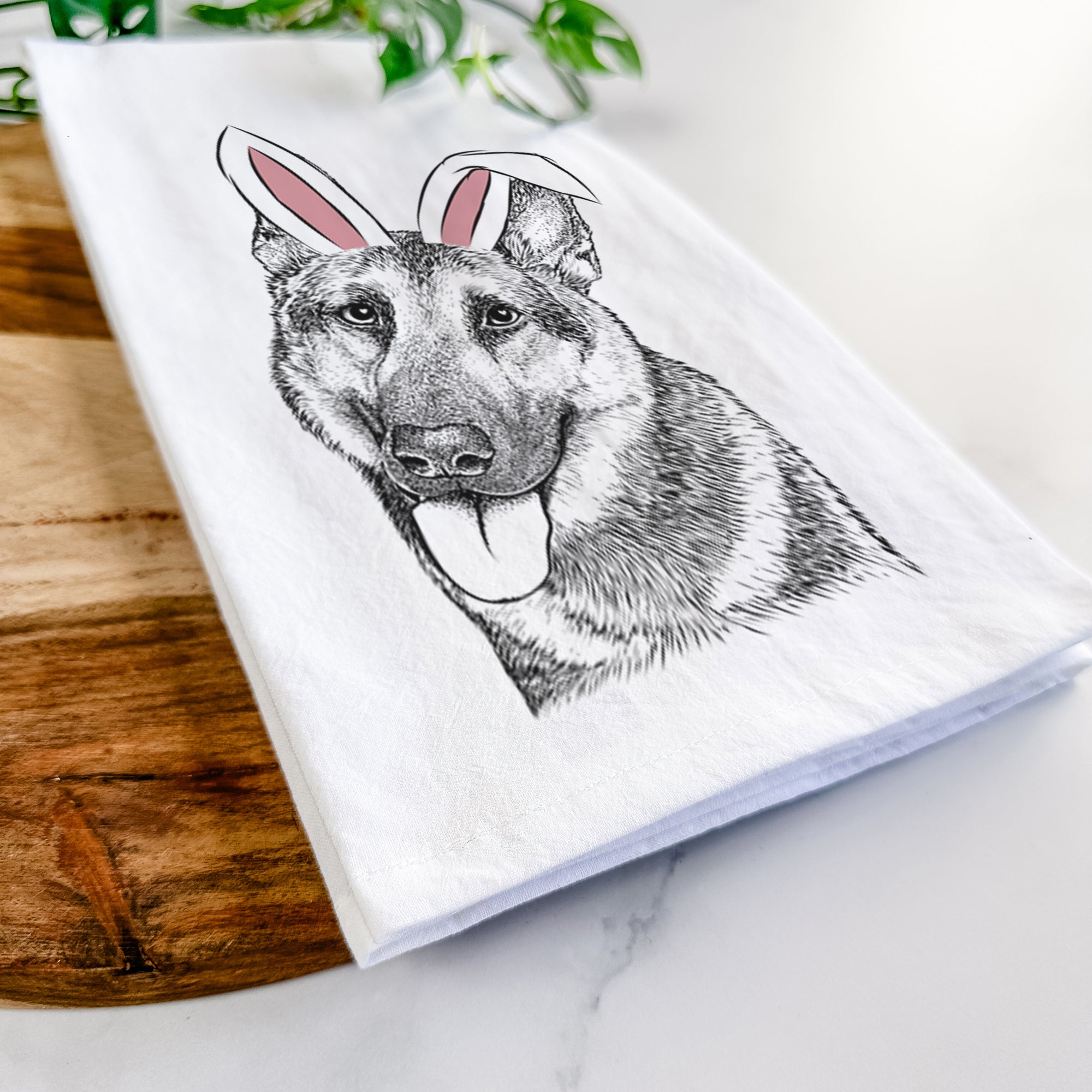 Whitaker the German Shepherd Tea Towel