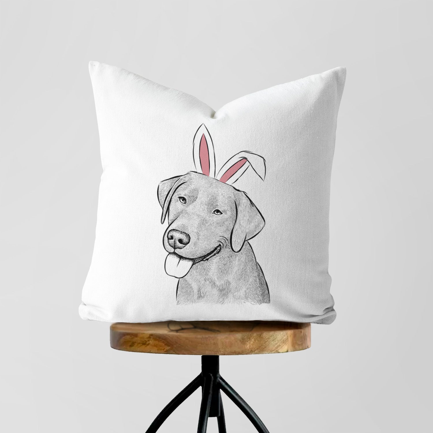 Zeppelin the Black Labrador - Throw Pillow Cover