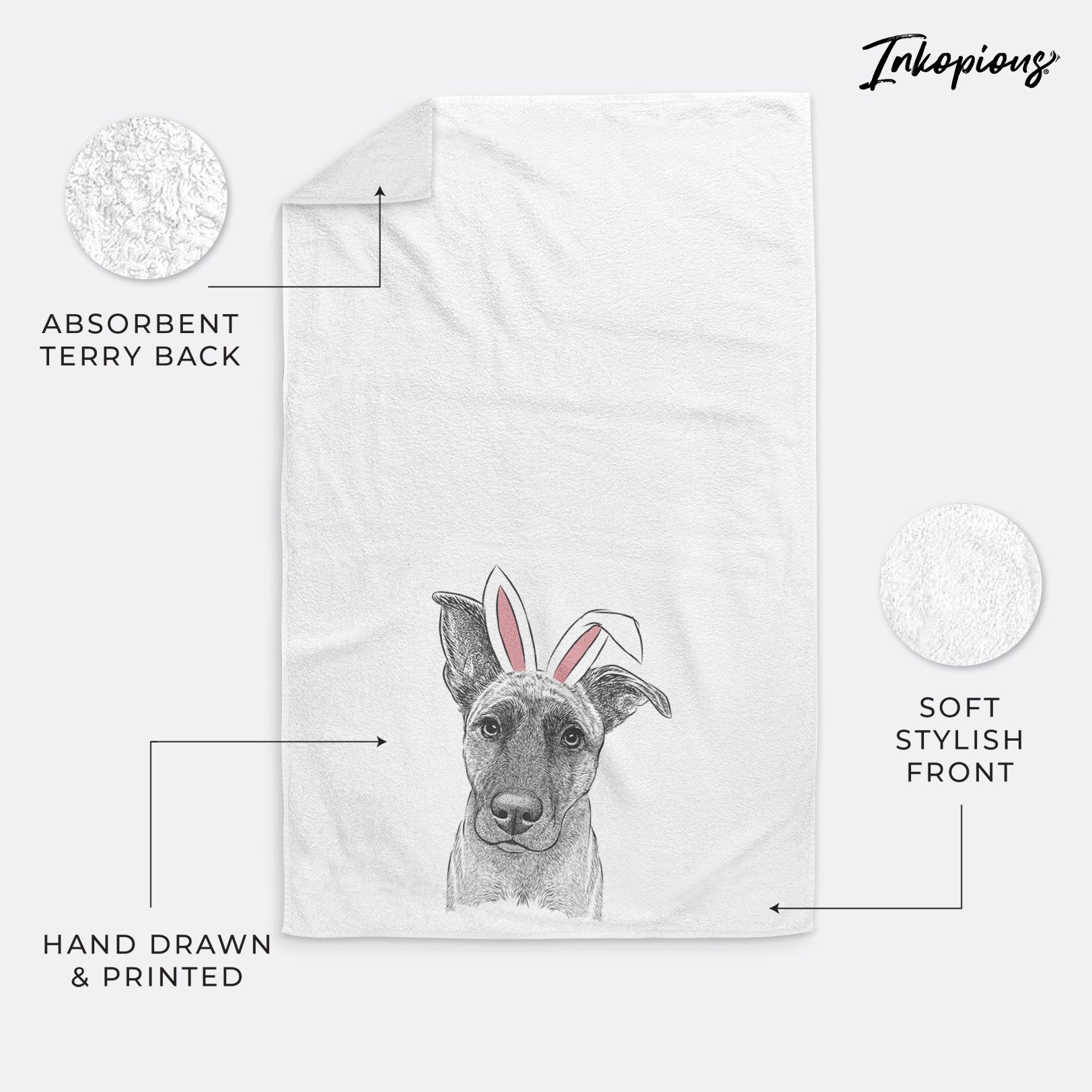 Zoey the Mixed Breed Premium Hand Towel