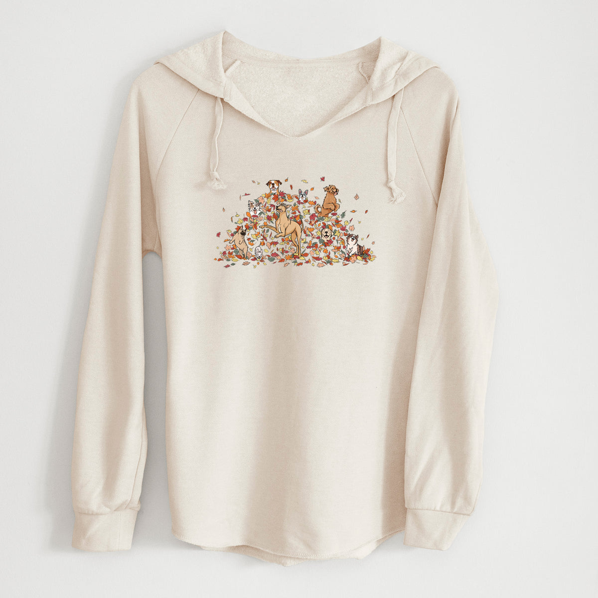 Fall Leaf Pile Pups - Cali Wave Hooded Sweatshirt