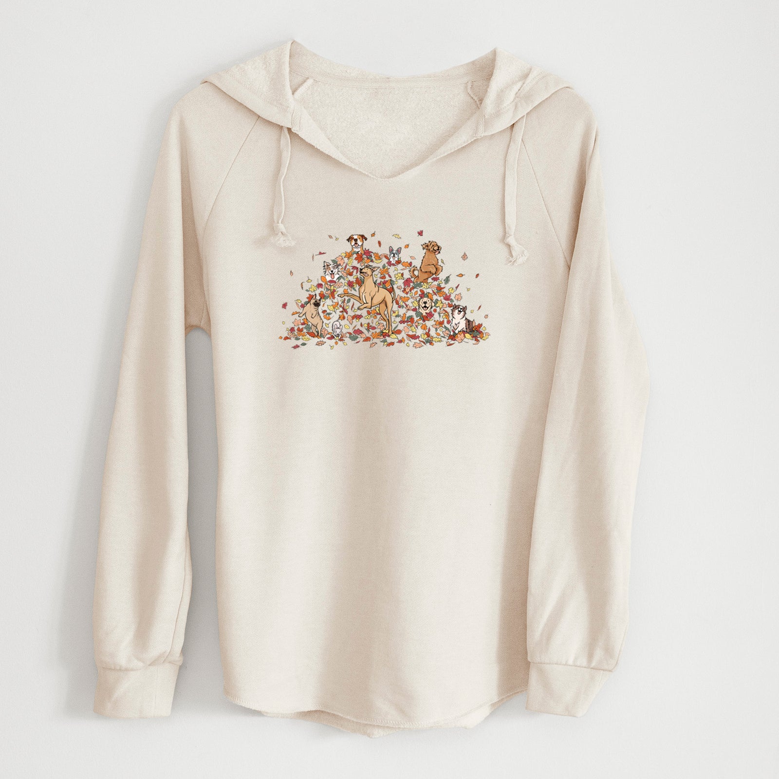 Fall Leaf Pile Pups - Cali Wave Hooded Sweatshirt