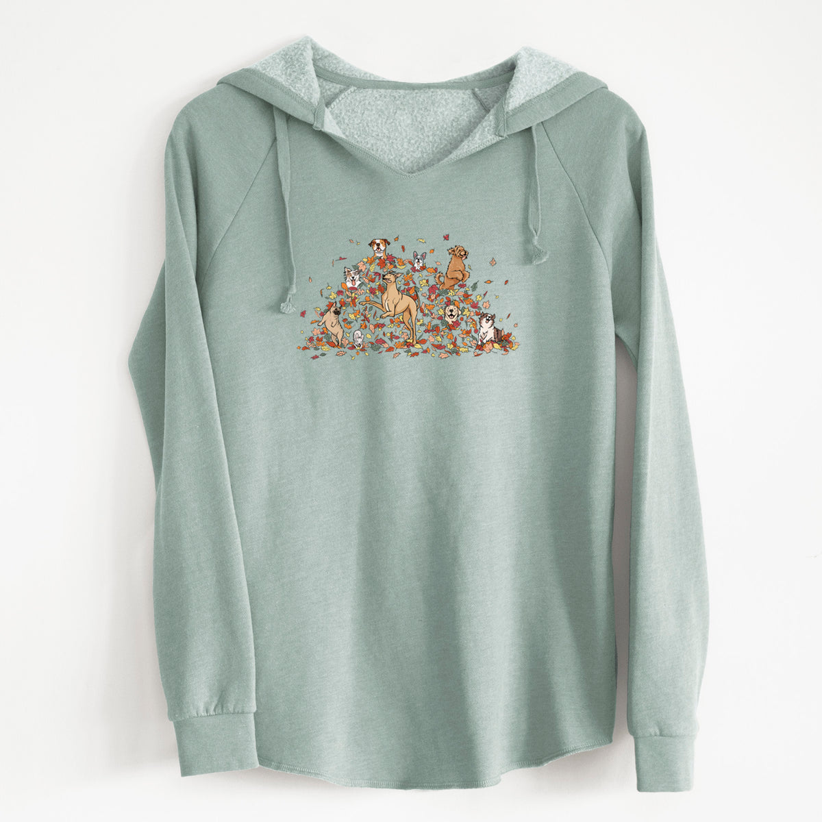 Fall Leaf Pile Pups - Cali Wave Hooded Sweatshirt