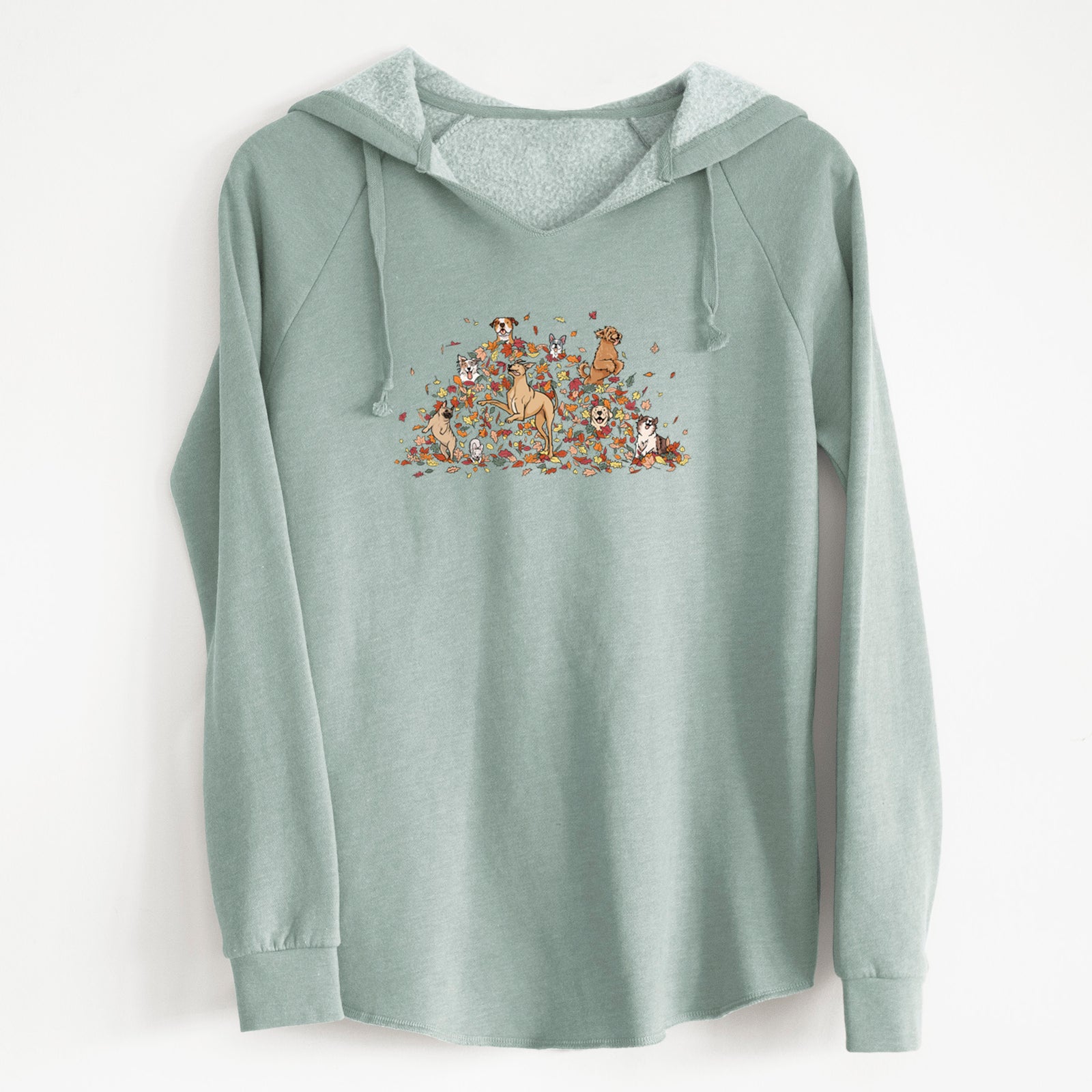 Fall Leaf Pile Pups - Cali Wave Hooded Sweatshirt