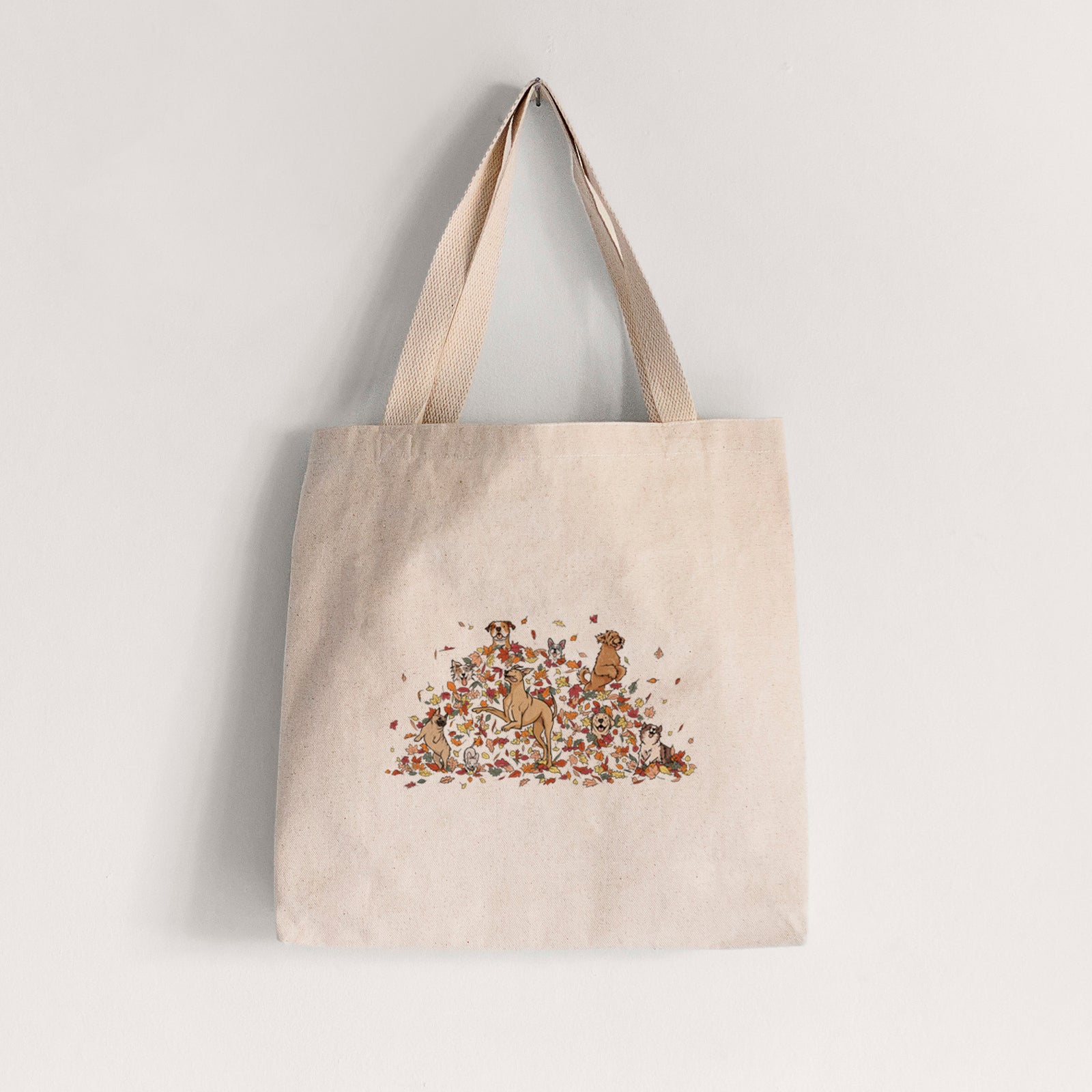 Fall Leaf Pile Pups - Tote Bag
