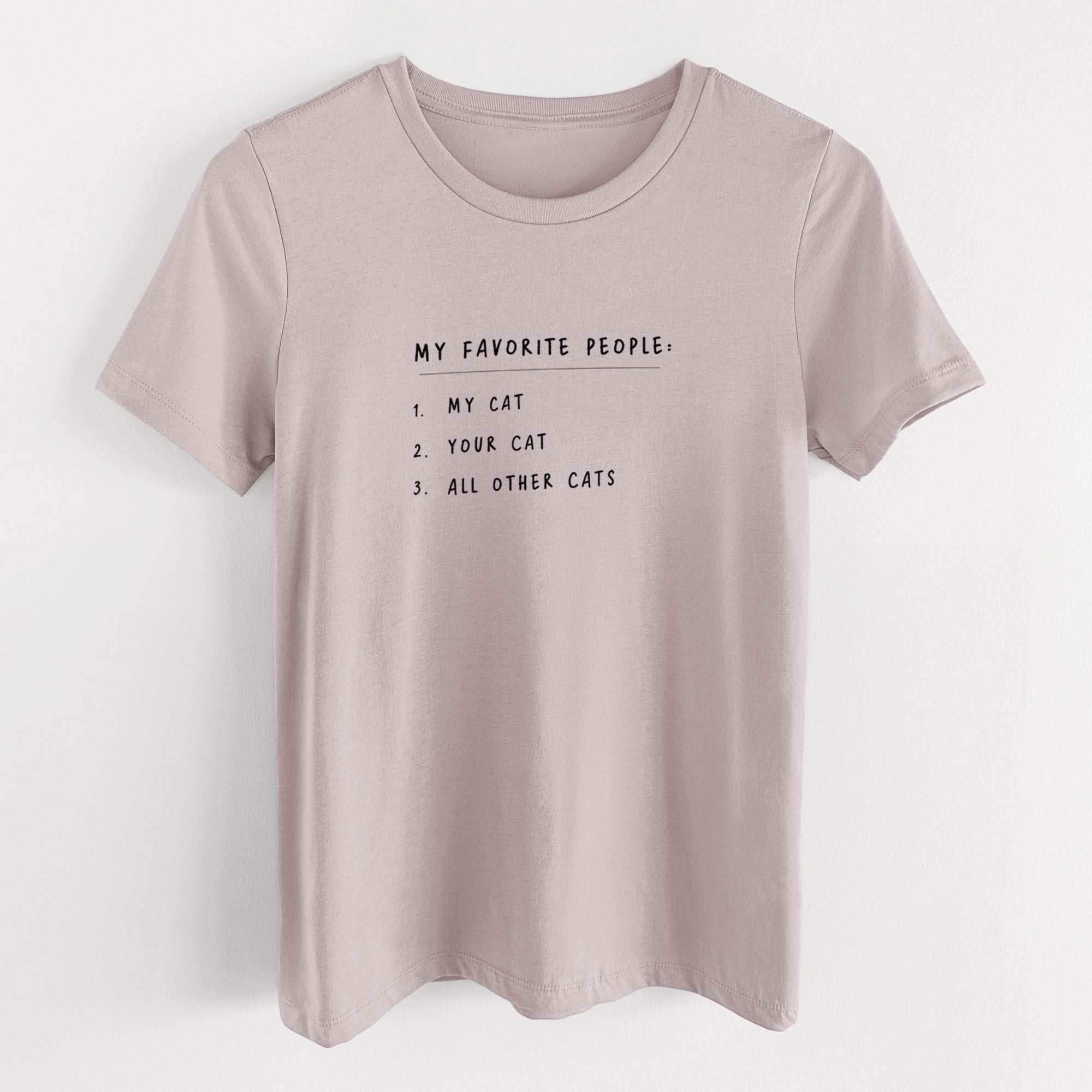 My Favorite People: Cats - Women's Lightweight Relaxed Fit 100% Cotton Crewneck