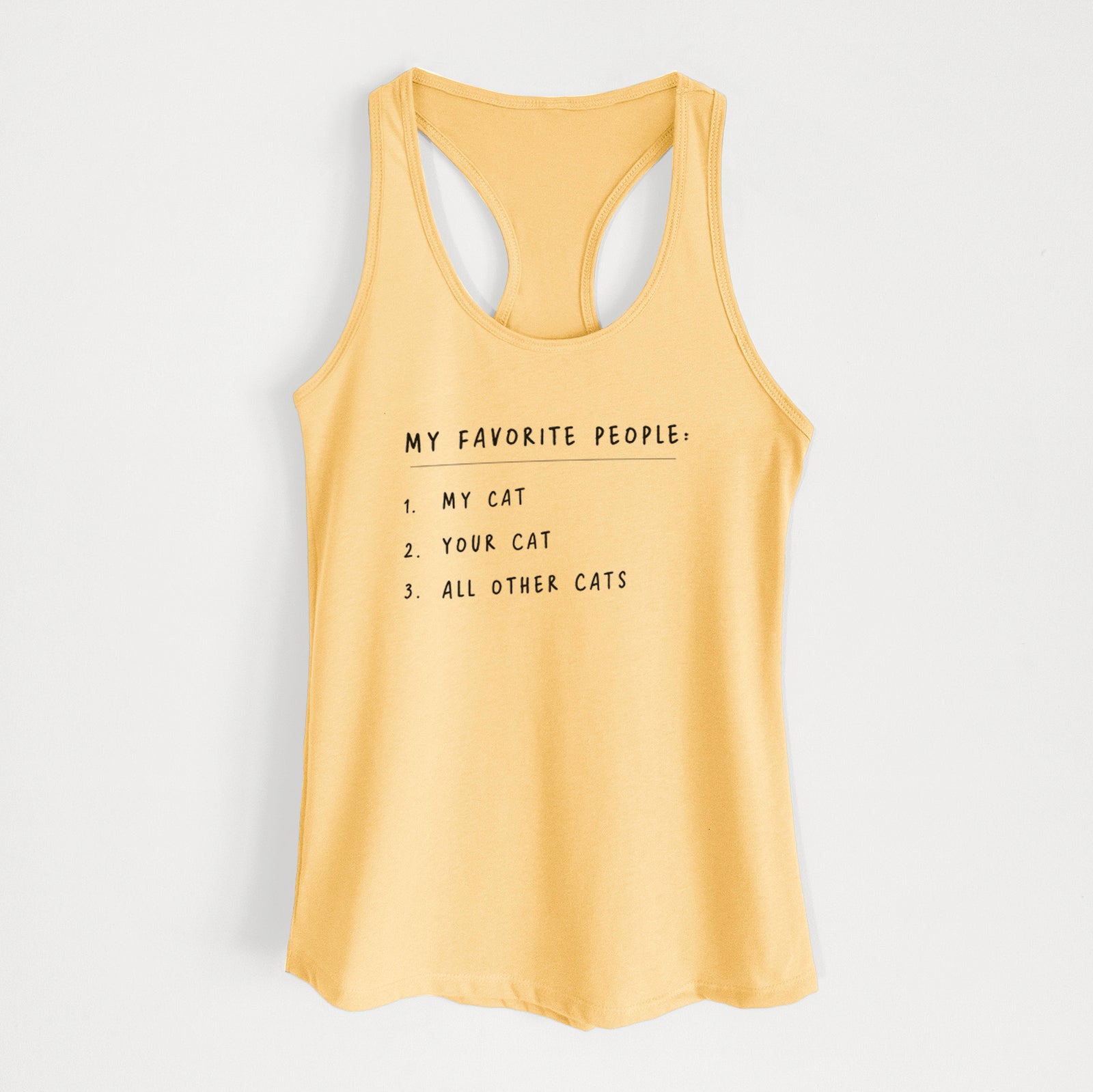 My Favorite People: Cats - Women's Racerback Tanktop