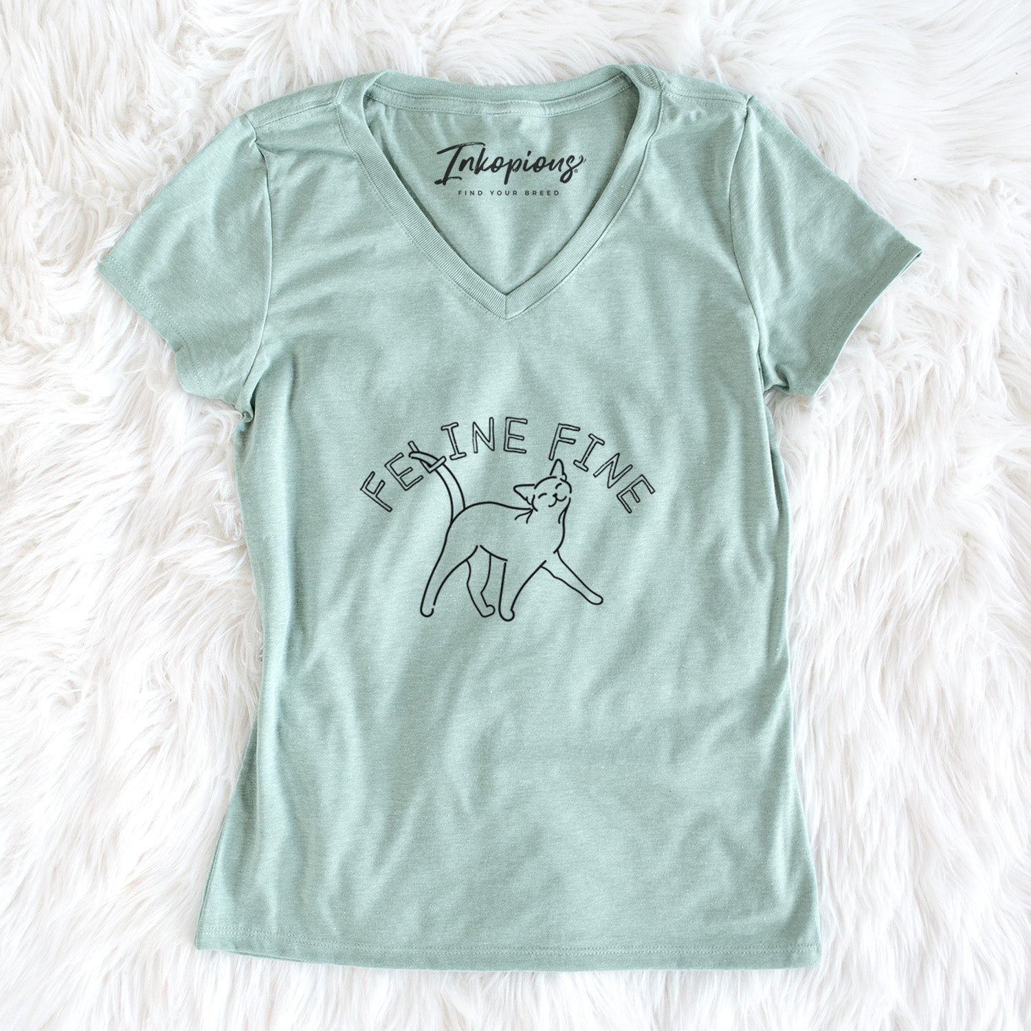 Feline Fine - Women's Perfect V-neck Shirt