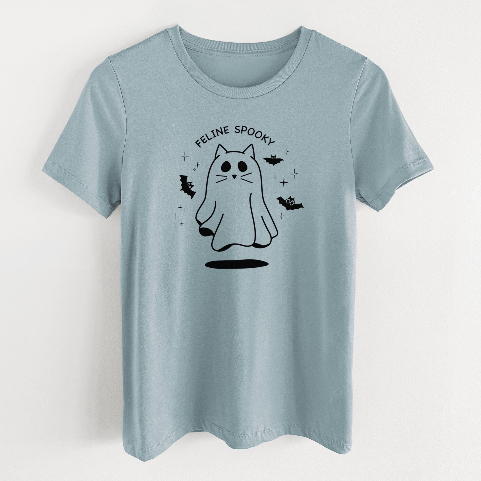Feline Spooky - Women's Lightweight Relaxed Fit 100% Cotton Crewneck
