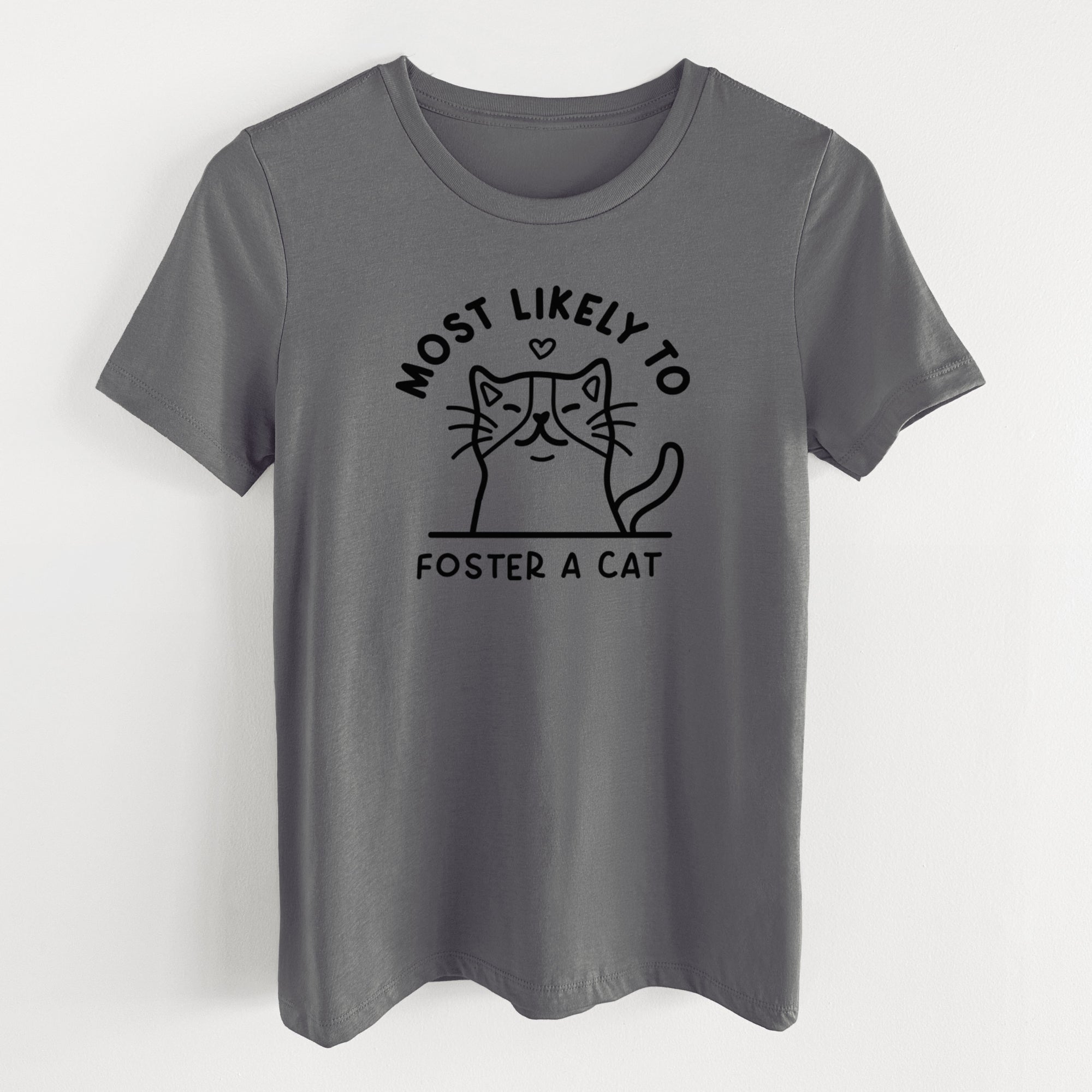 Most Likely to Foster a Cat - Women's Lightweight Relaxed Fit 100% Cotton Crewneck