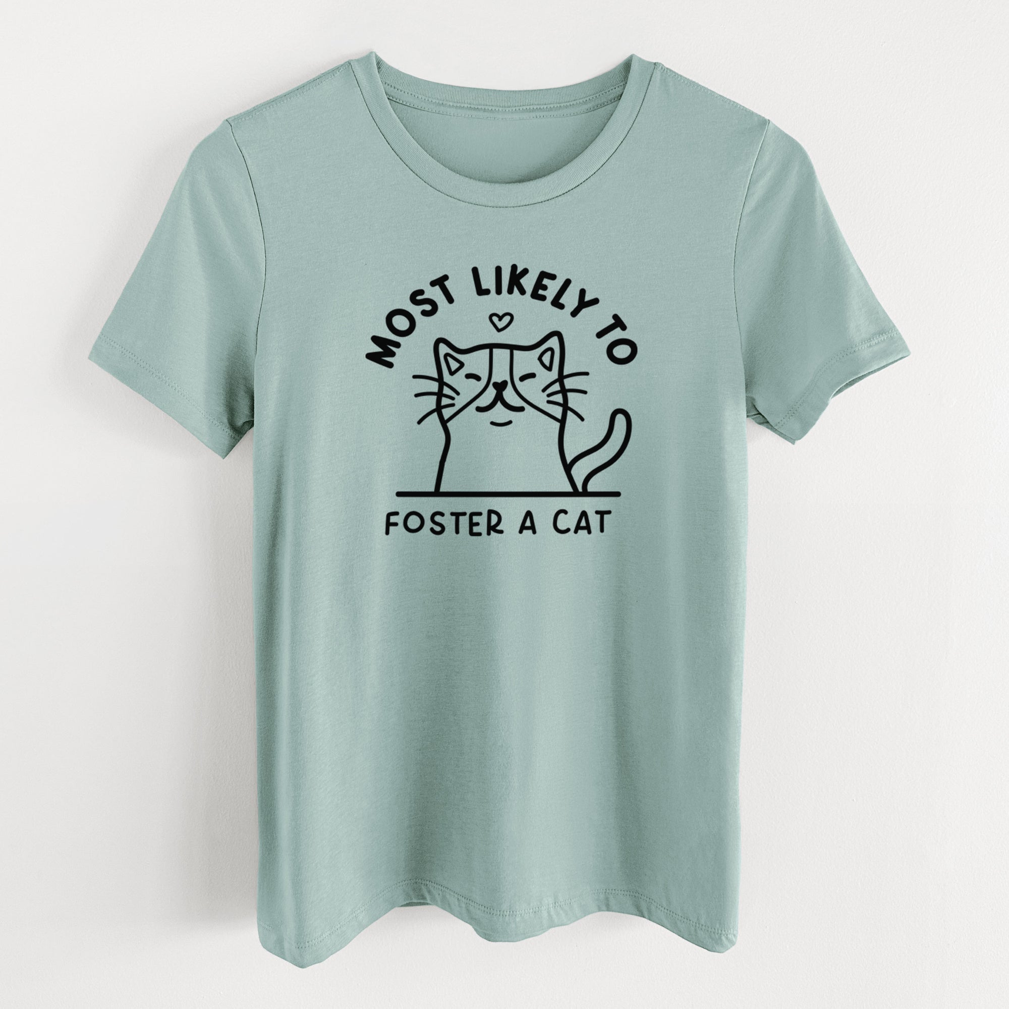 Most Likely to Foster a Cat - Women's Lightweight Relaxed Fit 100% Cotton Crewneck
