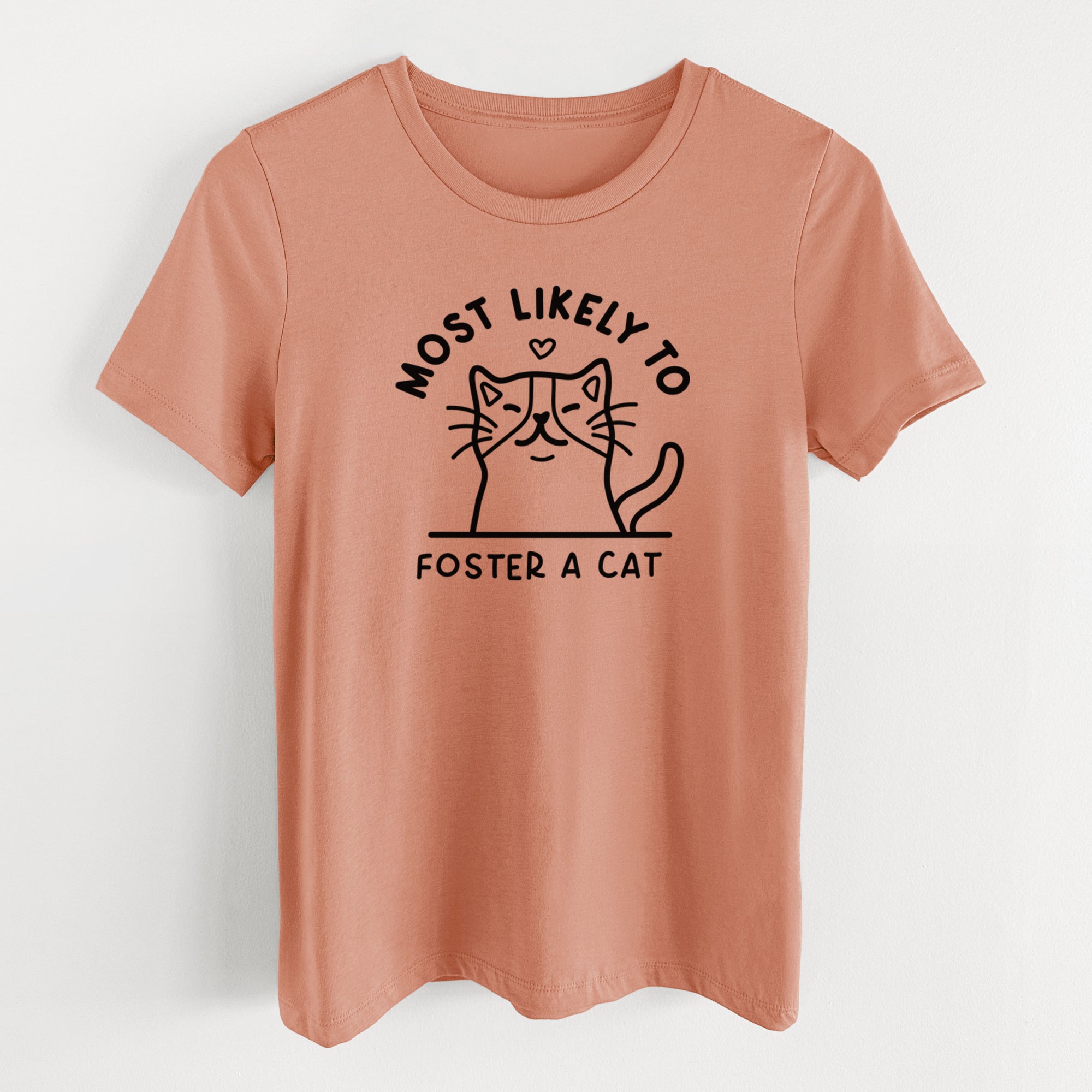 Most Likely to Foster a Cat - Women's Lightweight Relaxed Fit 100% Cotton Crewneck