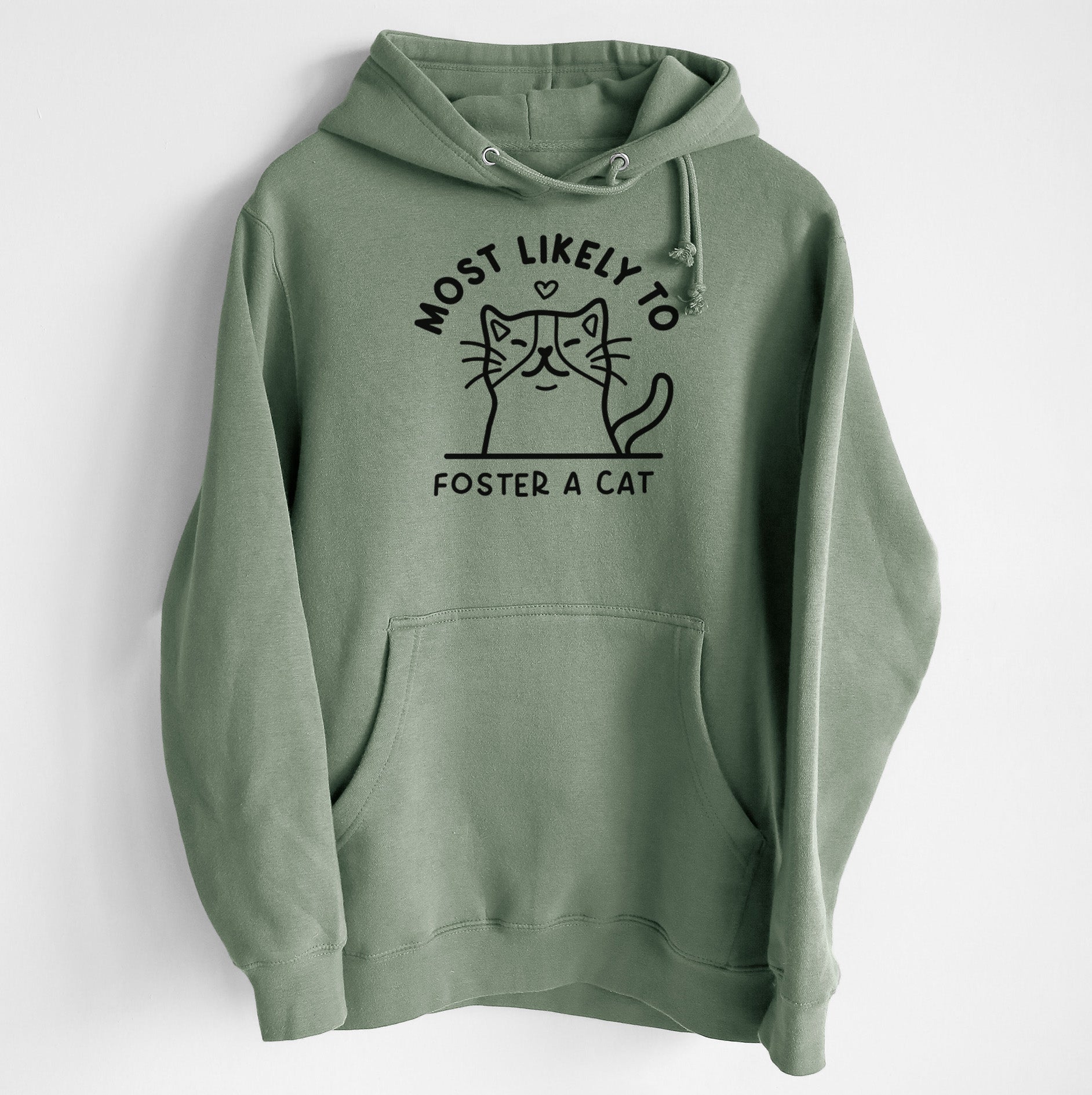Most Likely to Foster a Cat - Heavyweight Fleece Hoodie