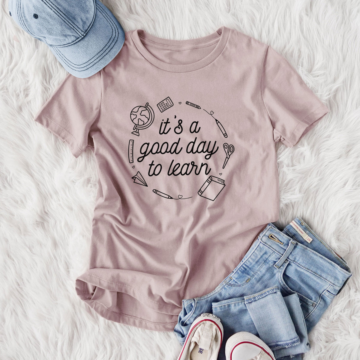 It's a Good Day to Learn - Women's Lightweight Relaxed Fit 100% Cotton Crewneck