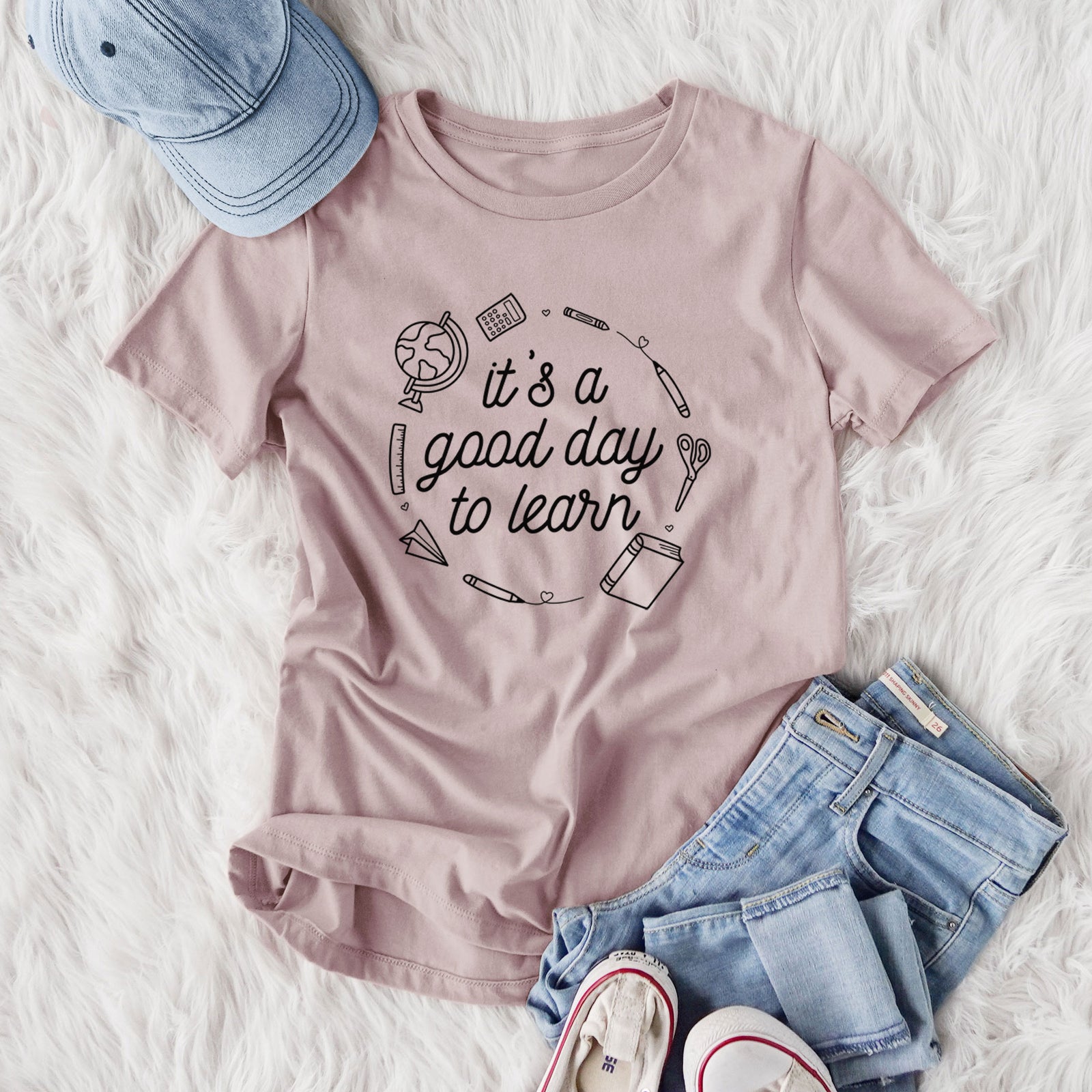 It's a Good Day to Learn - Women's Lightweight Relaxed Fit 100% Cotton Crewneck