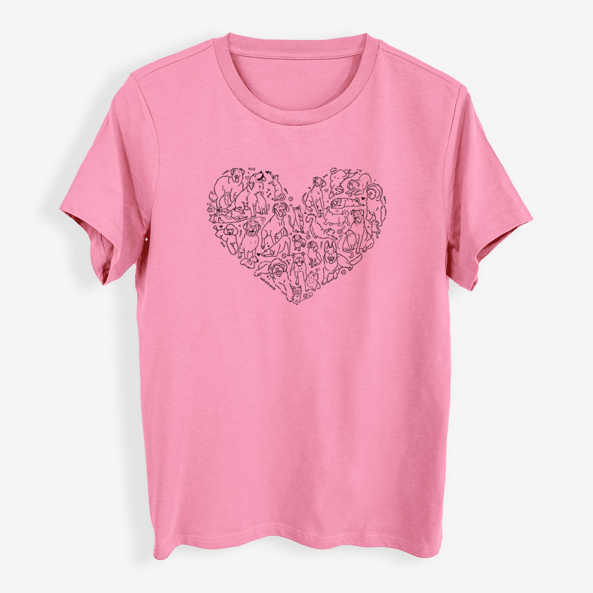 Heart Full of Dogs and Cats - Womens Everyday Maple Tee