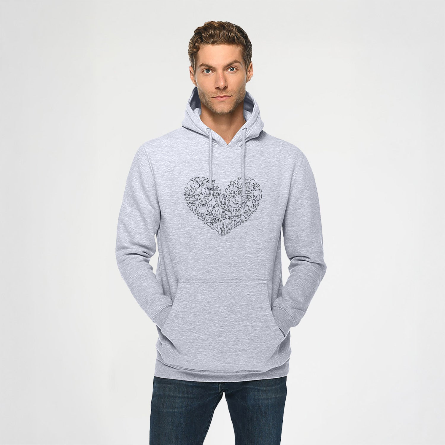 Heart Full of Dogs and Cats - Heavyweight Fleece Hoodie