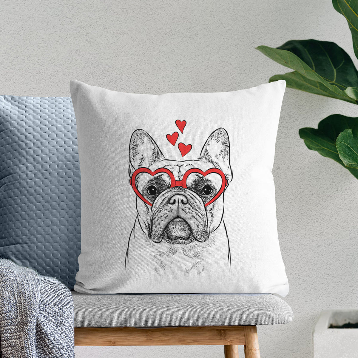 Acelynn the French Bulldog - Throw Pillow Cover