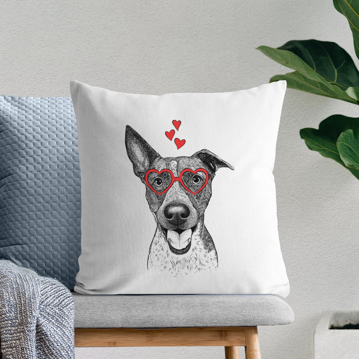 Amigo the Heeler Mix - Throw Pillow Cover