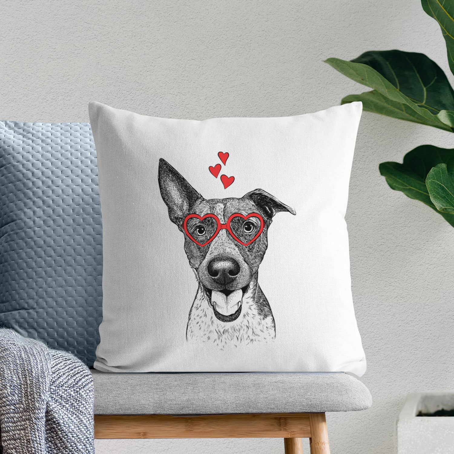 Amigo the Heeler Mix - Throw Pillow Cover