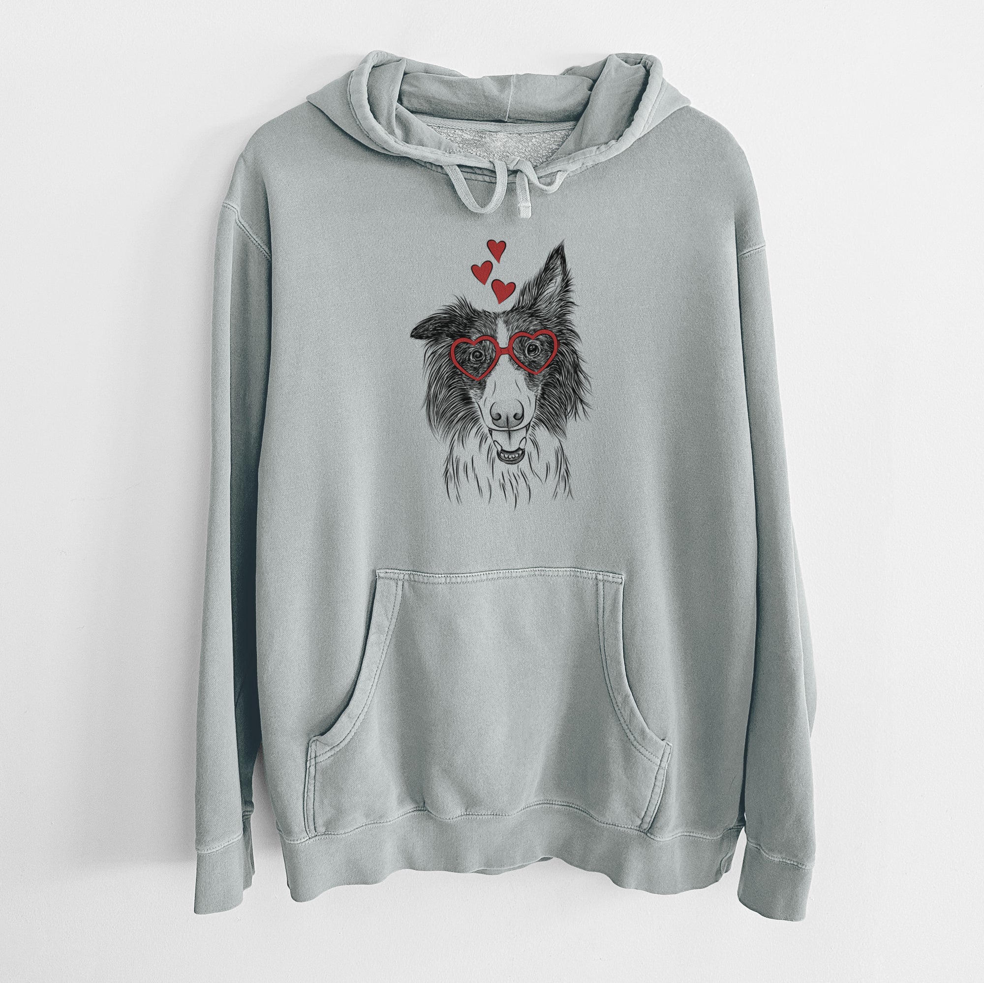 Valentine Archie the Silken Windhound - Unisex Pigment Dyed Hoodie