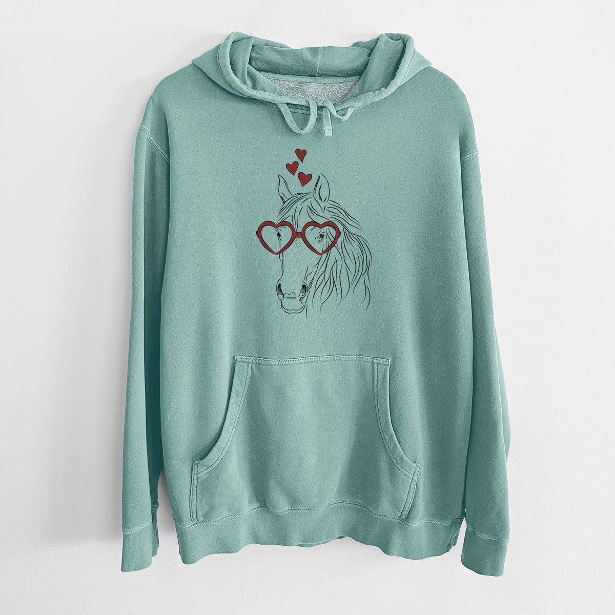 Valentine Aria the Horse - Unisex Pigment Dyed Hoodie