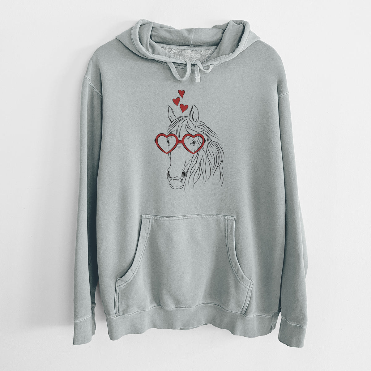 Valentine Aria the Horse - Unisex Pigment Dyed Hoodie