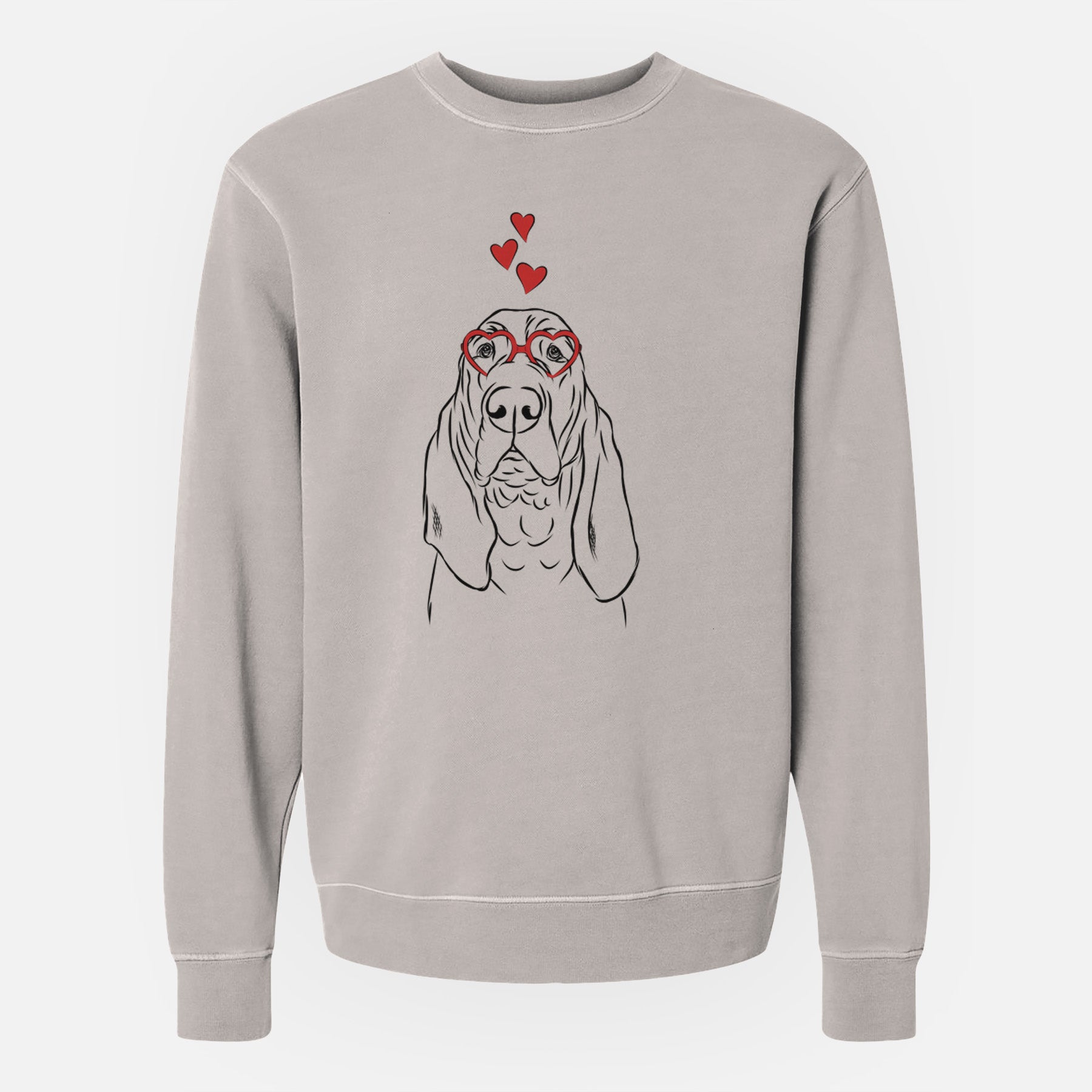 Valentine Baron the Bloodhound - Unisex Pigment Dyed Crew Sweatshirt