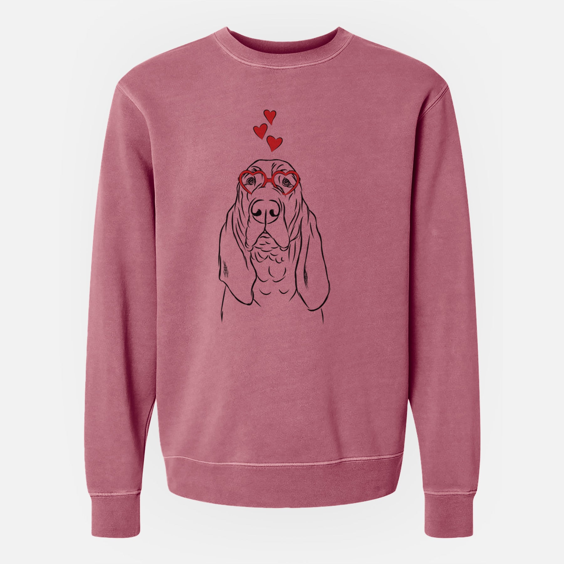 Valentine Baron the Bloodhound - Unisex Pigment Dyed Crew Sweatshirt