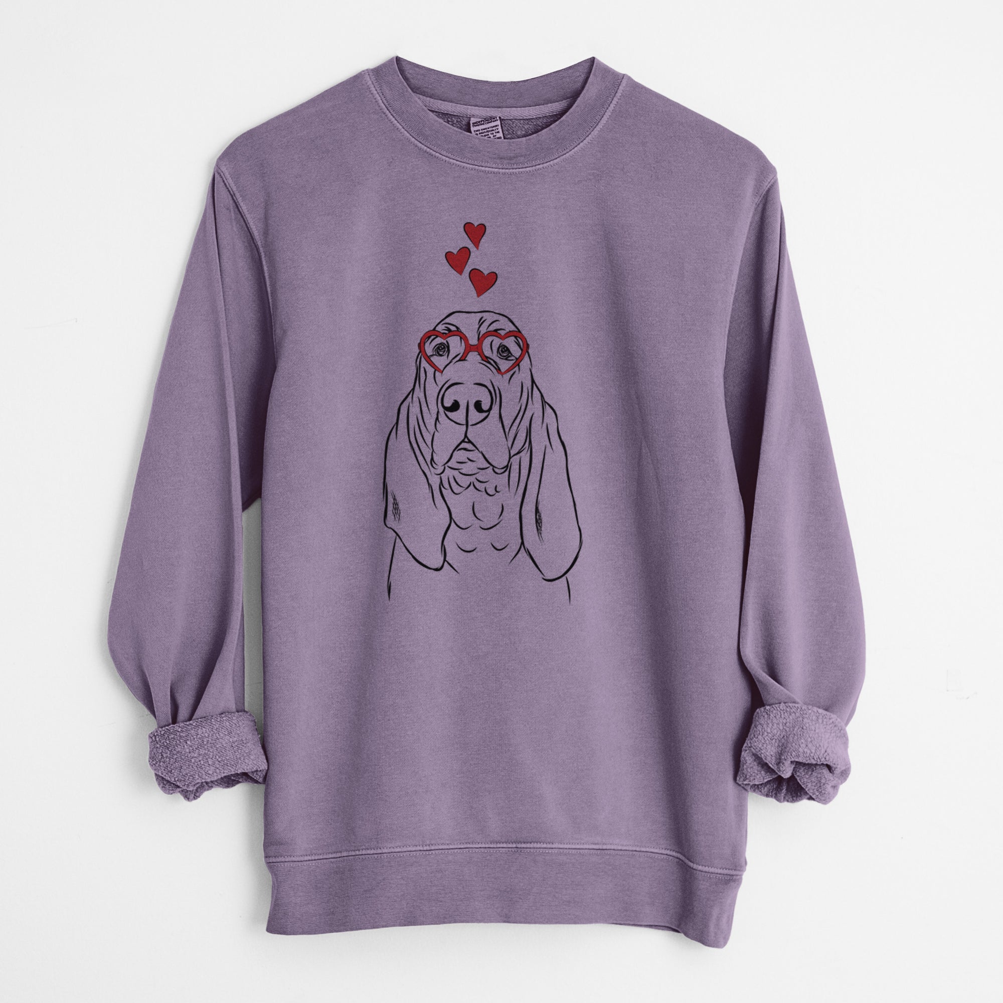 Valentine Baron the Bloodhound - Unisex Pigment Dyed Crew Sweatshirt