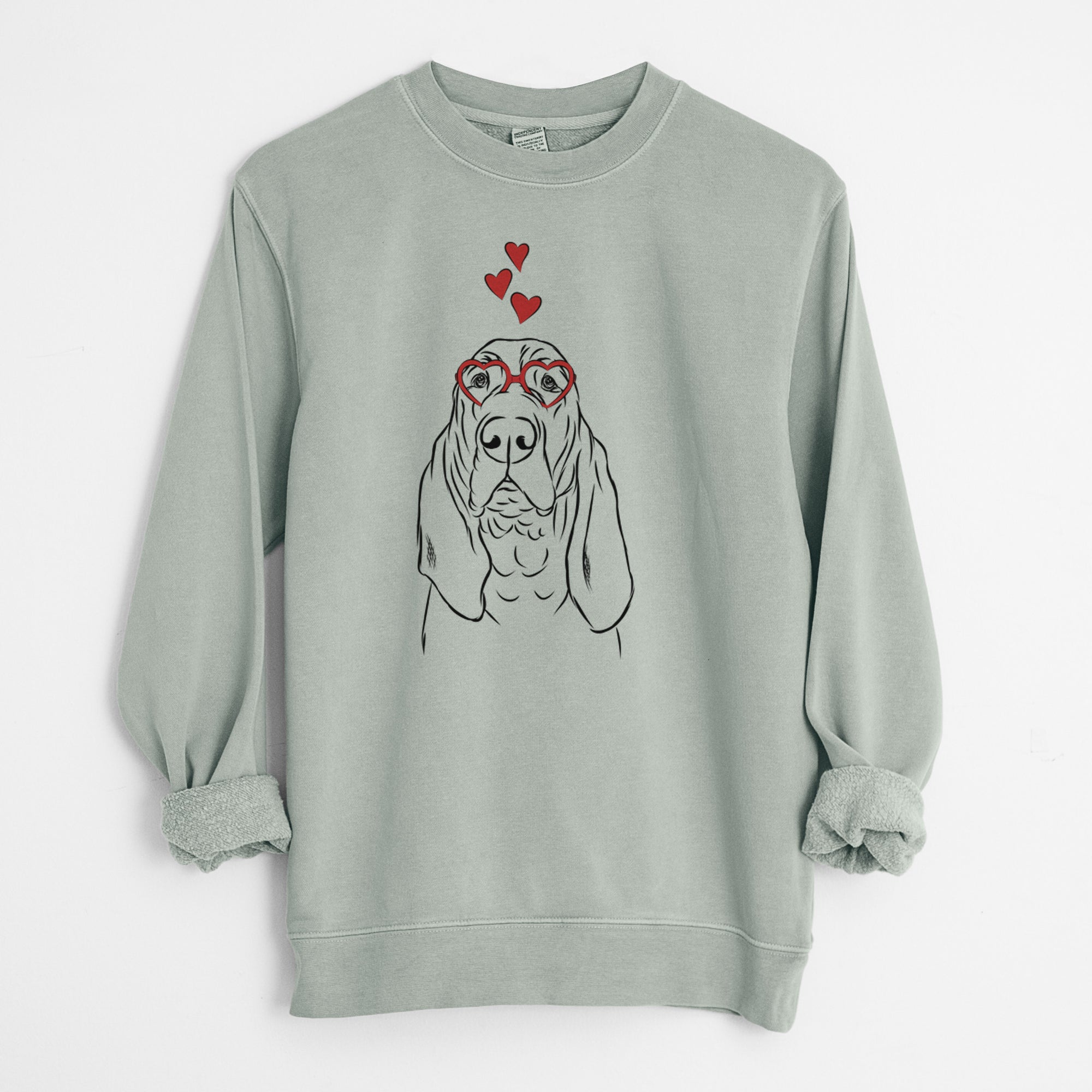 Valentine Baron the Bloodhound - Unisex Pigment Dyed Crew Sweatshirt