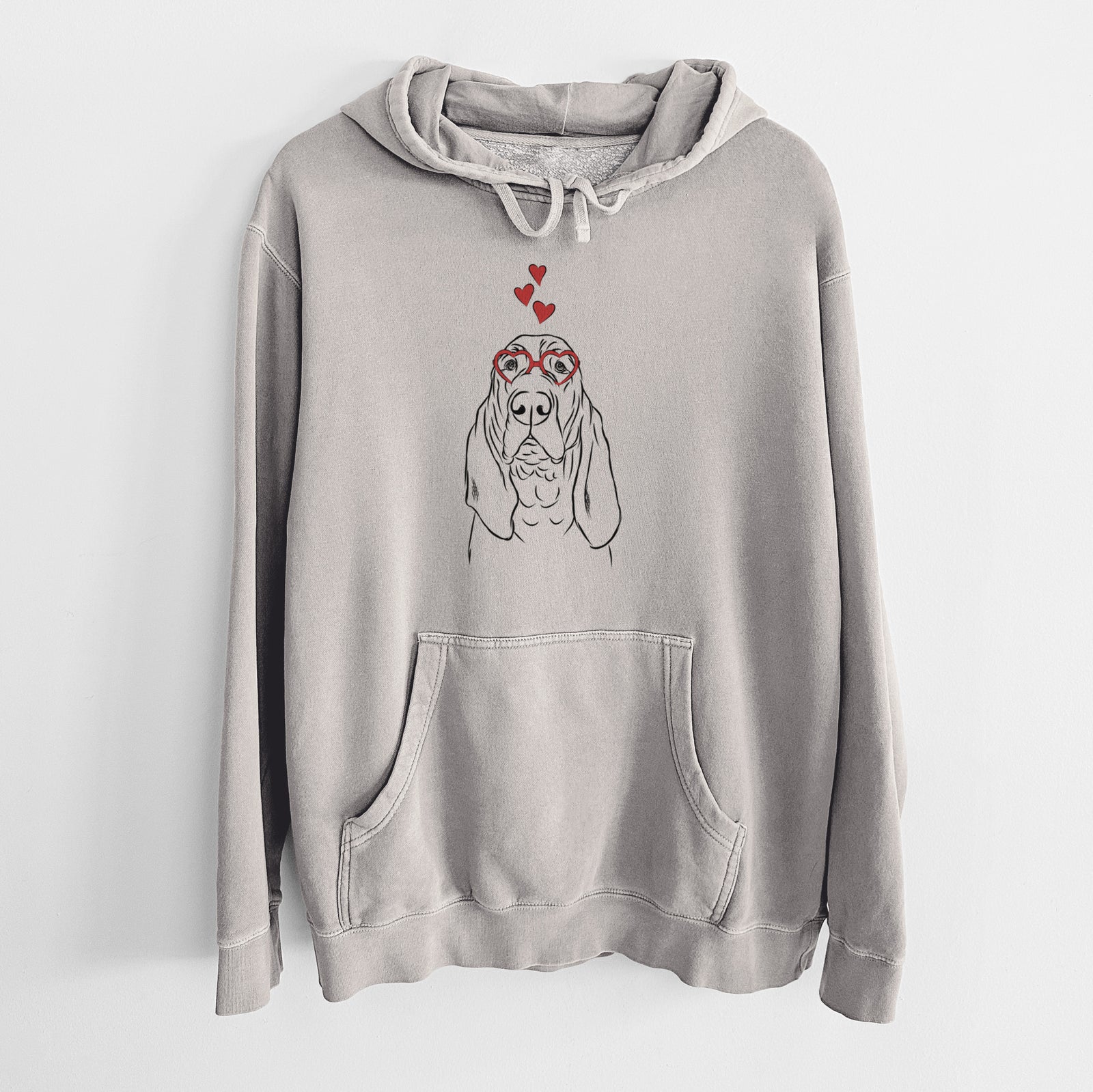 Valentine Baron the Bloodhound - Unisex Pigment Dyed Hoodie