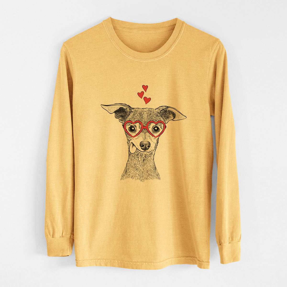 Valentine Bebe the Chihuahua - Heavyweight 100% Cotton Long Sleeve