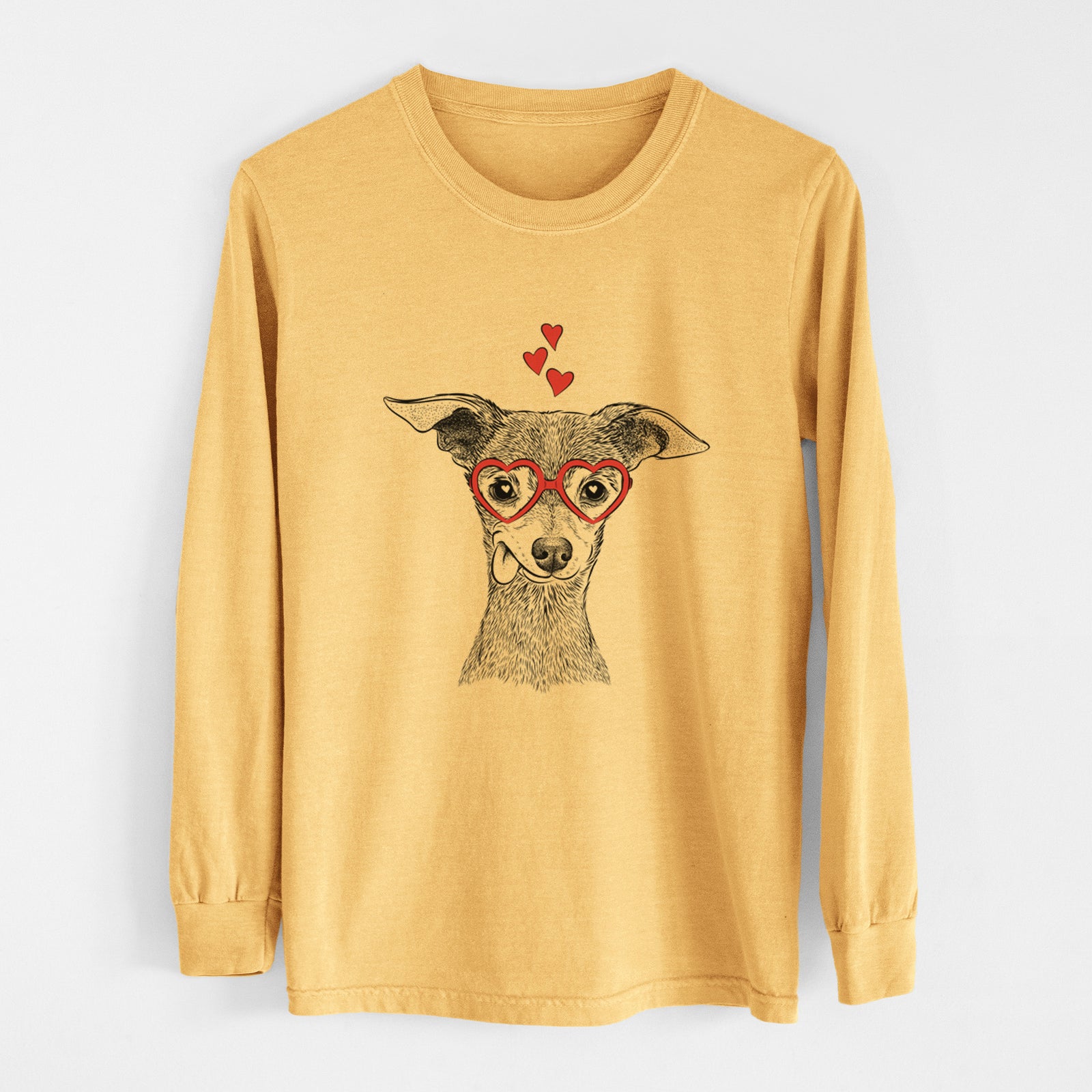 Valentine Bebe the Chihuahua - Heavyweight 100% Cotton Long Sleeve