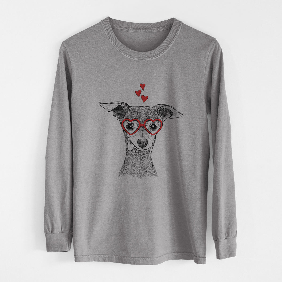 Valentine Bebe the Chihuahua - Heavyweight 100% Cotton Long Sleeve